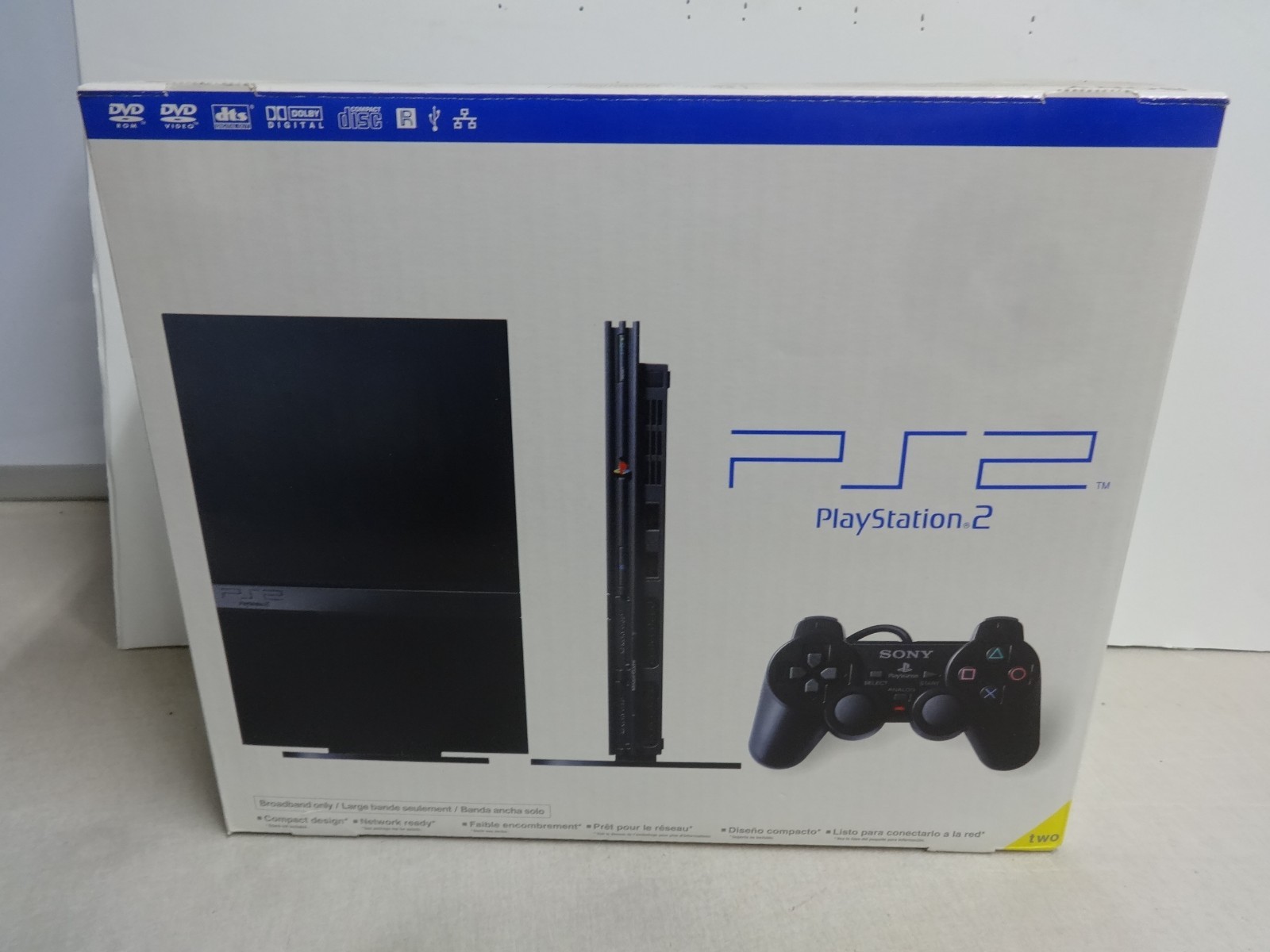 OEM Sony PS2 SLIM Video Game System Playstation-2 SCPH-77001 MINTY CIB Console
