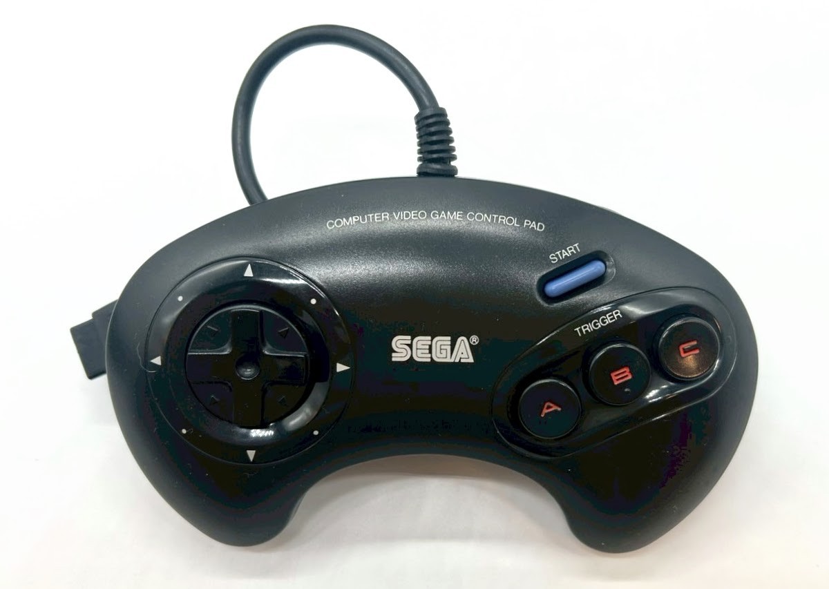 Sega Mega Drive Console HAA-2510 2xController Game Soft No back cover NTSC-J#451