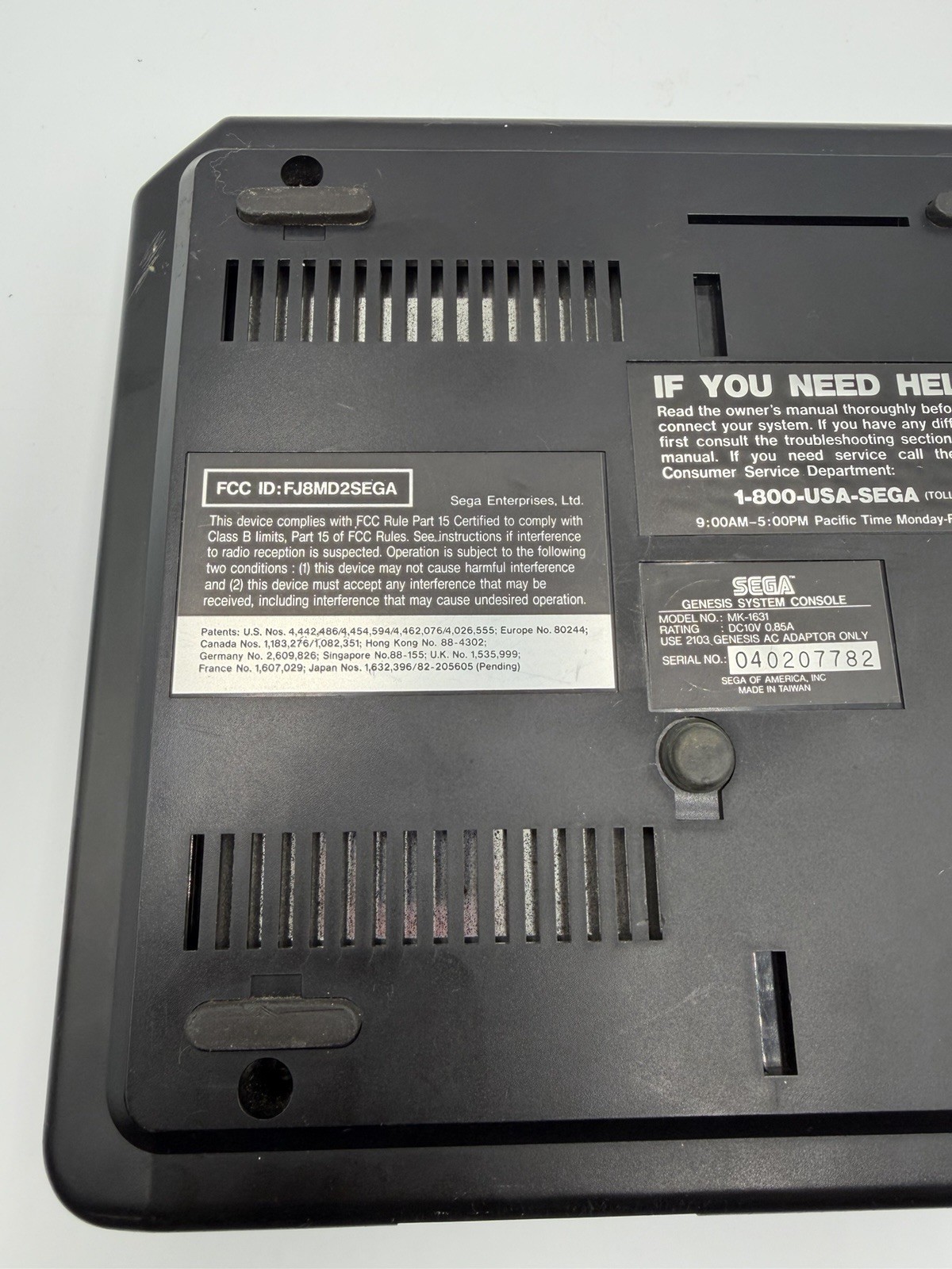Sega MK-1631 Genesis Tested Console Video Game System Only