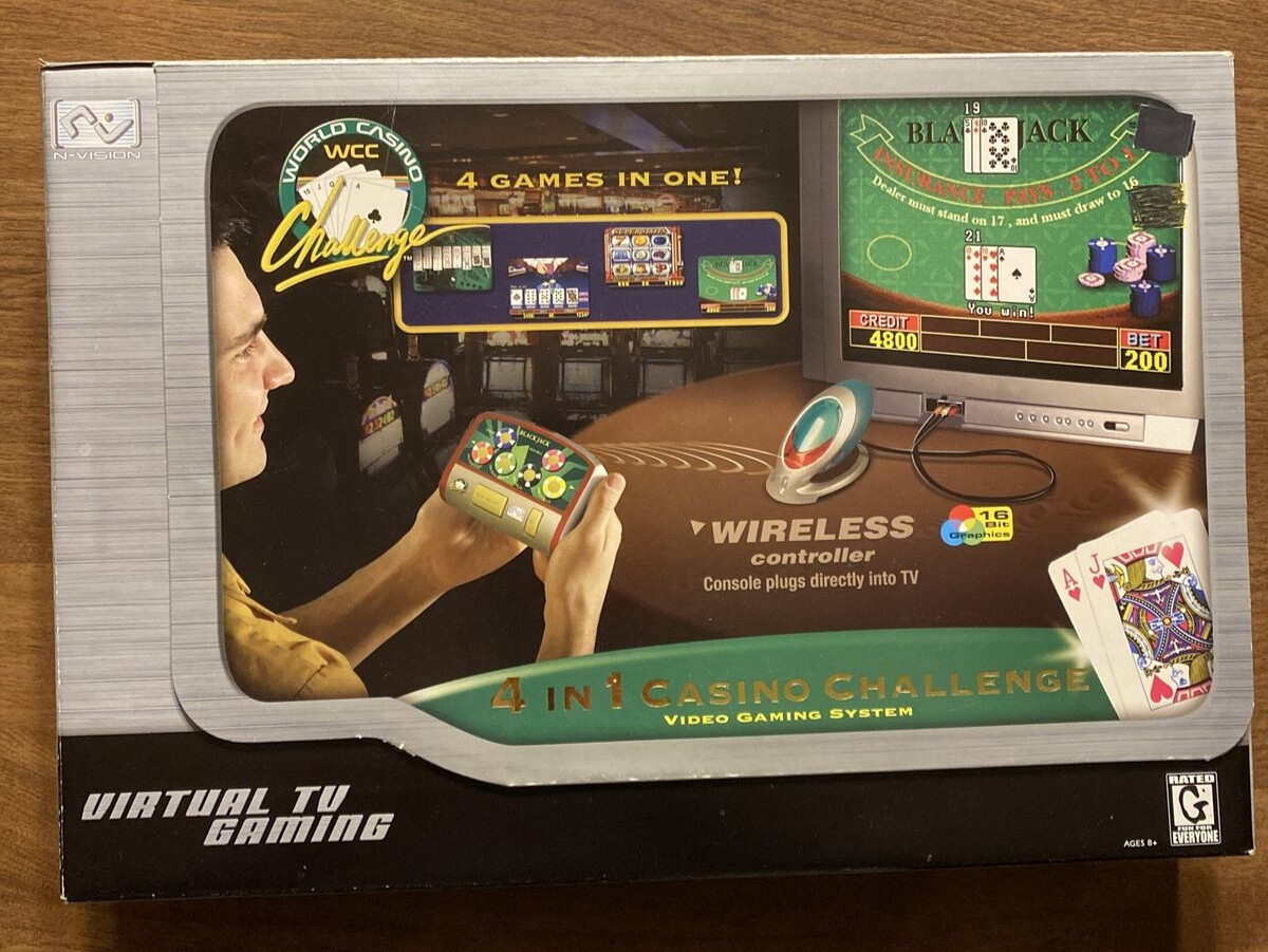 N-Vision 4 in 1 Casino Challenge Virtual TV Television Video Gaming System T1