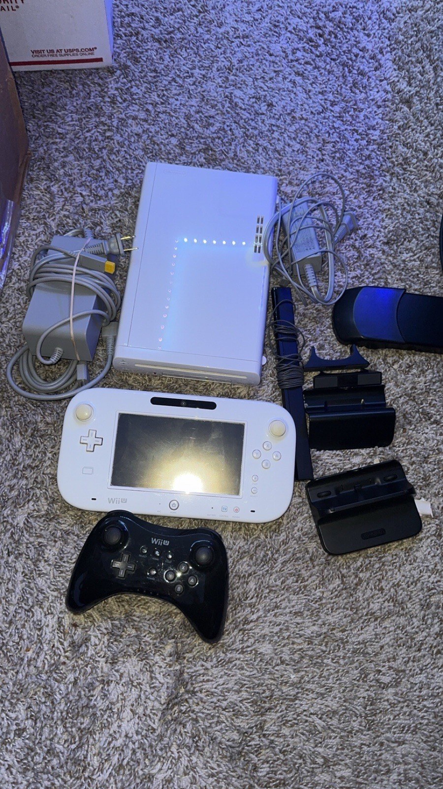 Nintendo Wii U WUP-001(02) 8GB White Console System Bundle Tested Working