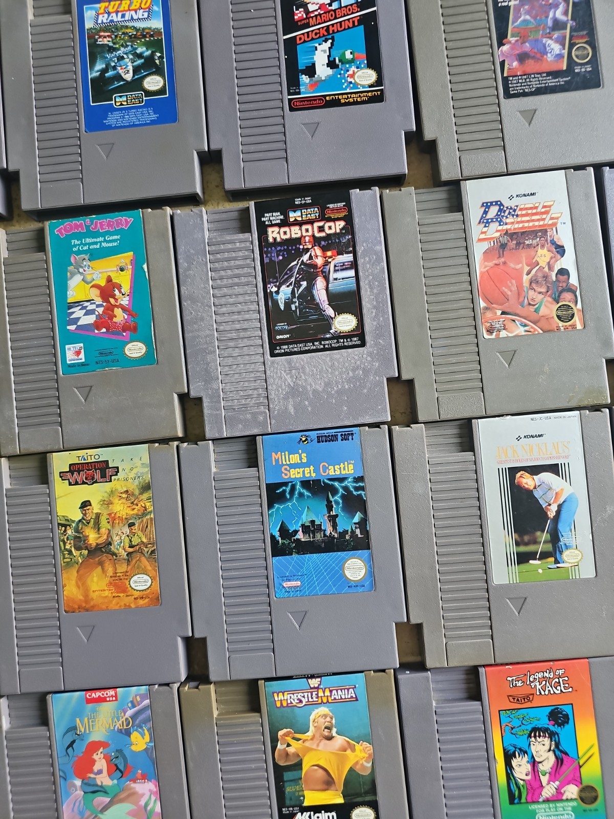 Original Nintendo NES Console Bundel Gun,3 Controllers,15 Games Tested Works