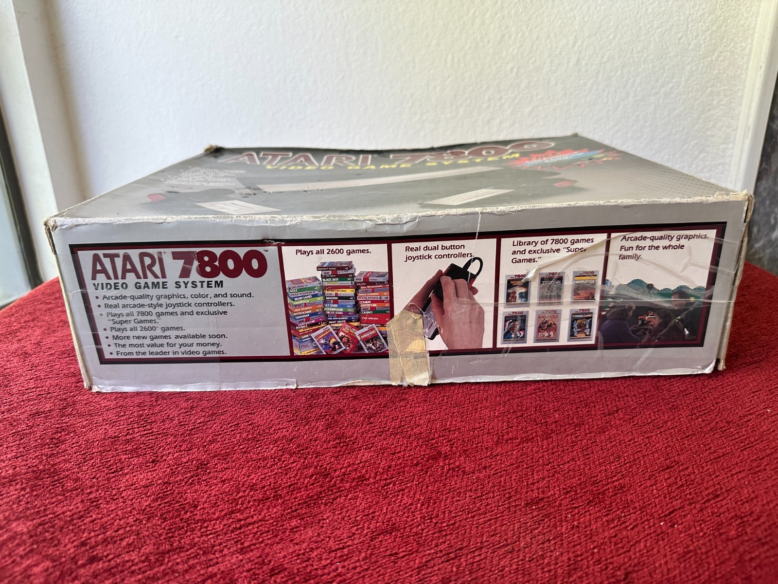 Vintage Atari 7800 Video Game Console Complete In Box 2 Controllers Works Great!