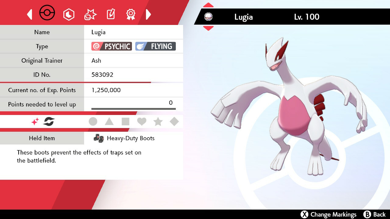 Pokemon Sword & Shield Lugia Legend 6IV Best EVs & Nature 🌟Shiny🌟 & Non Shiny