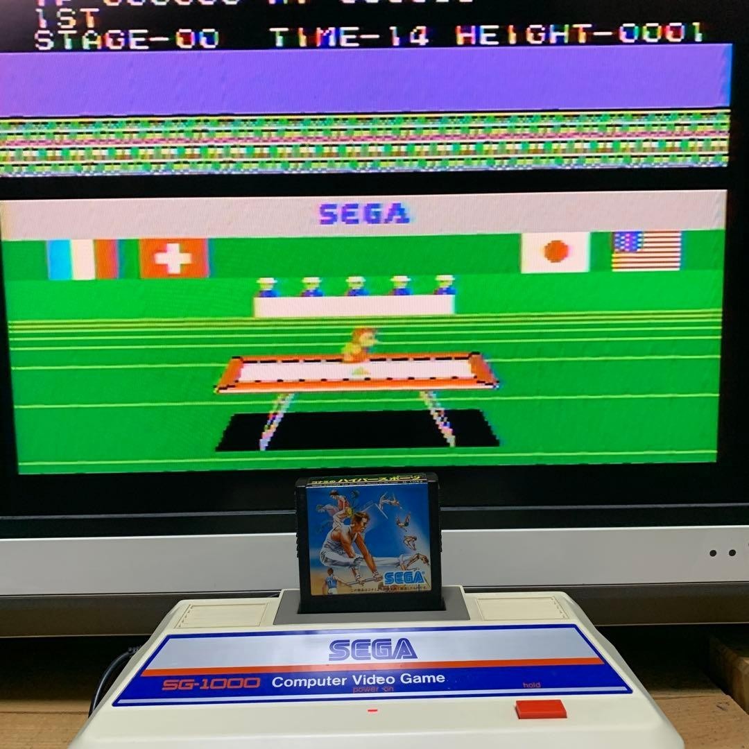 SEGA SG-1000 Console Tested Working w/ Controller AC Adapter Hyper Sports JAPAN