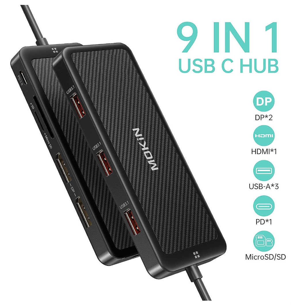Laptop Steam Deck Dock 9-in-1 Steam Deck Docking Station Charger Dock HDMI 100W