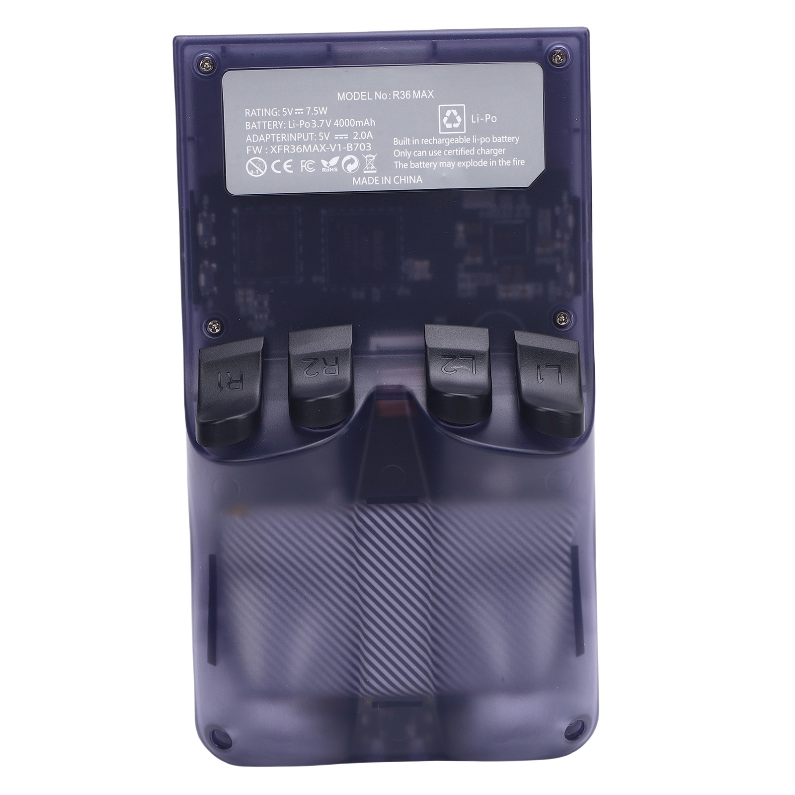 Portable Handheld Video Game Console Translucent Grey 4 Inch Screen 4000mAh