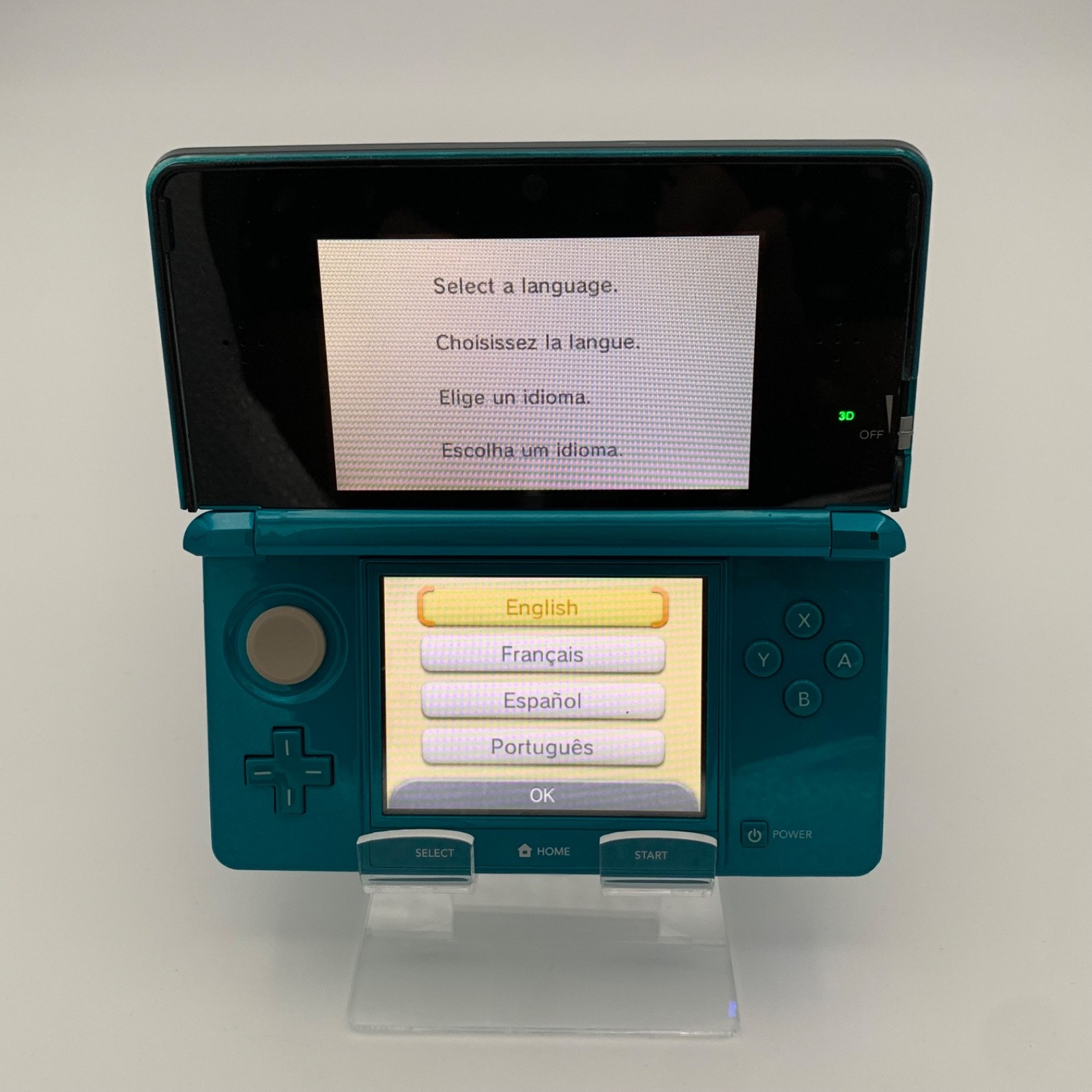 NINTENDO 3DS AQUA BLUE CTR-001: TESTED / WORKING
