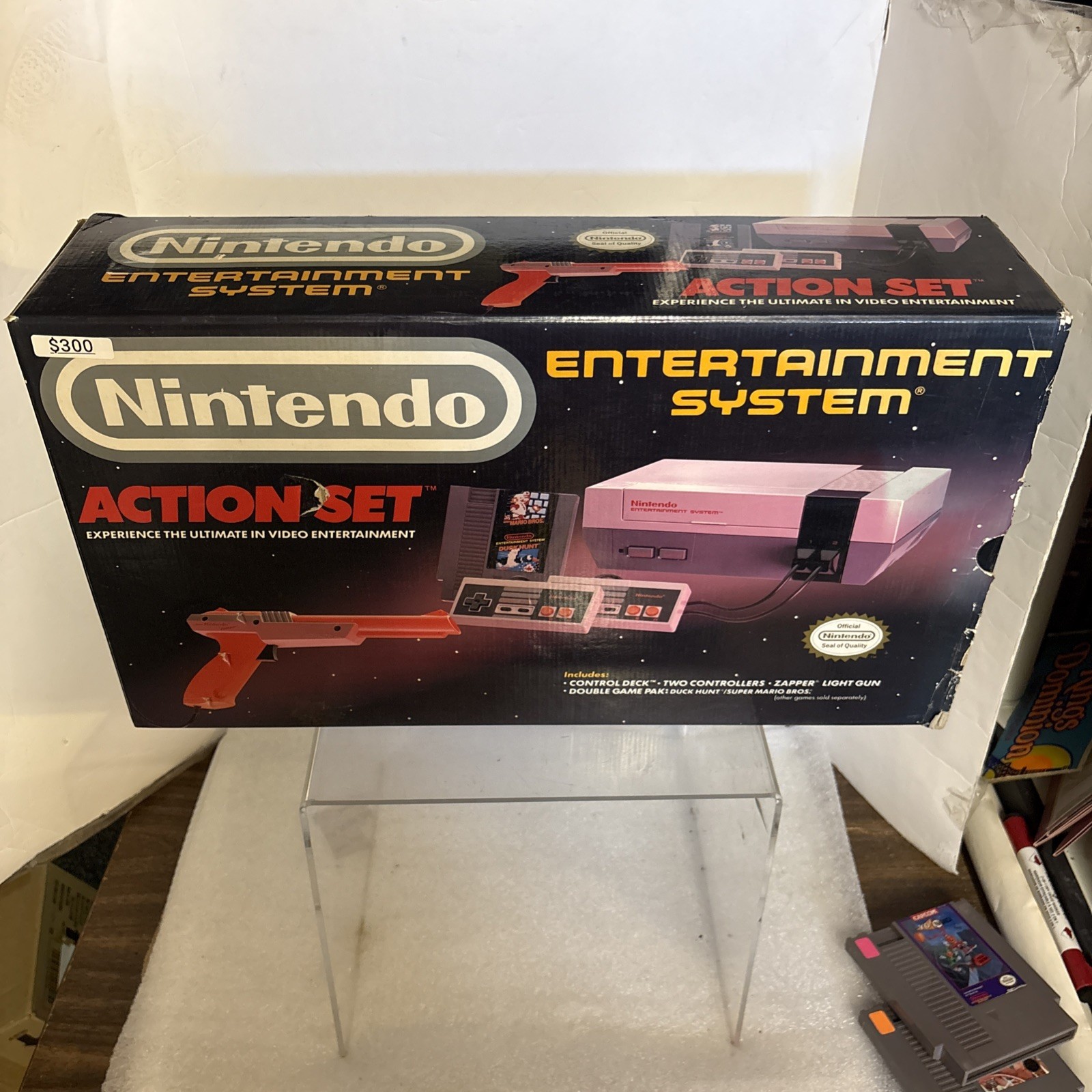 Nintendo NES Action Set System Console – Complete – Tested – Authentic + Games