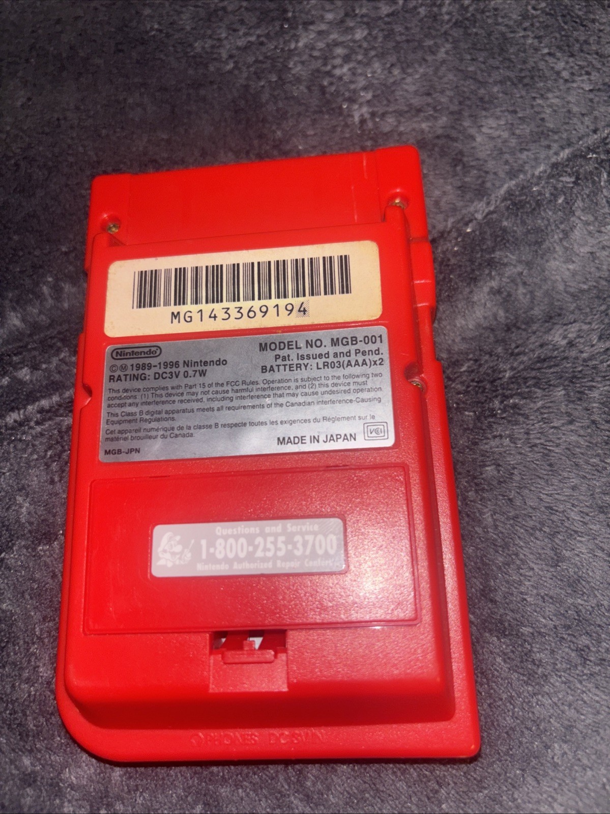 Nintendo Game Boy Pocket – Red