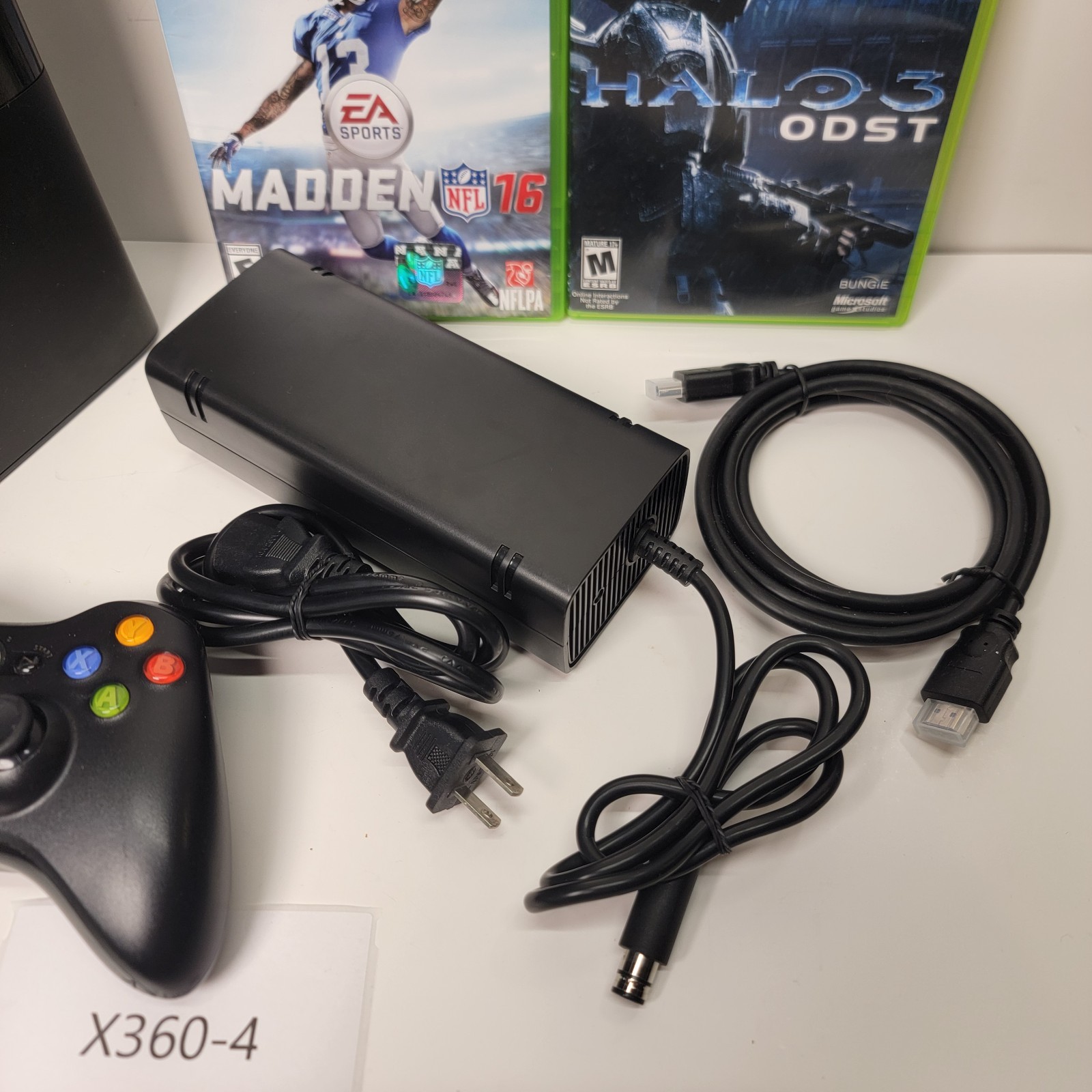 Microsoft Xbox 360 E 250GB Game Console System Black Tested and Working Halo 3