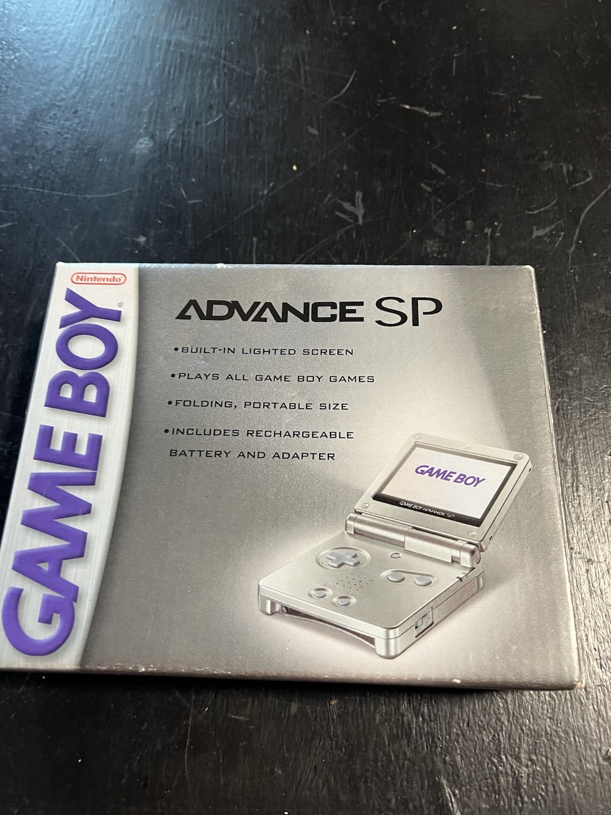 Nintendo Game Boy Advance SP Handheld System – Silver CIB clean complete Box