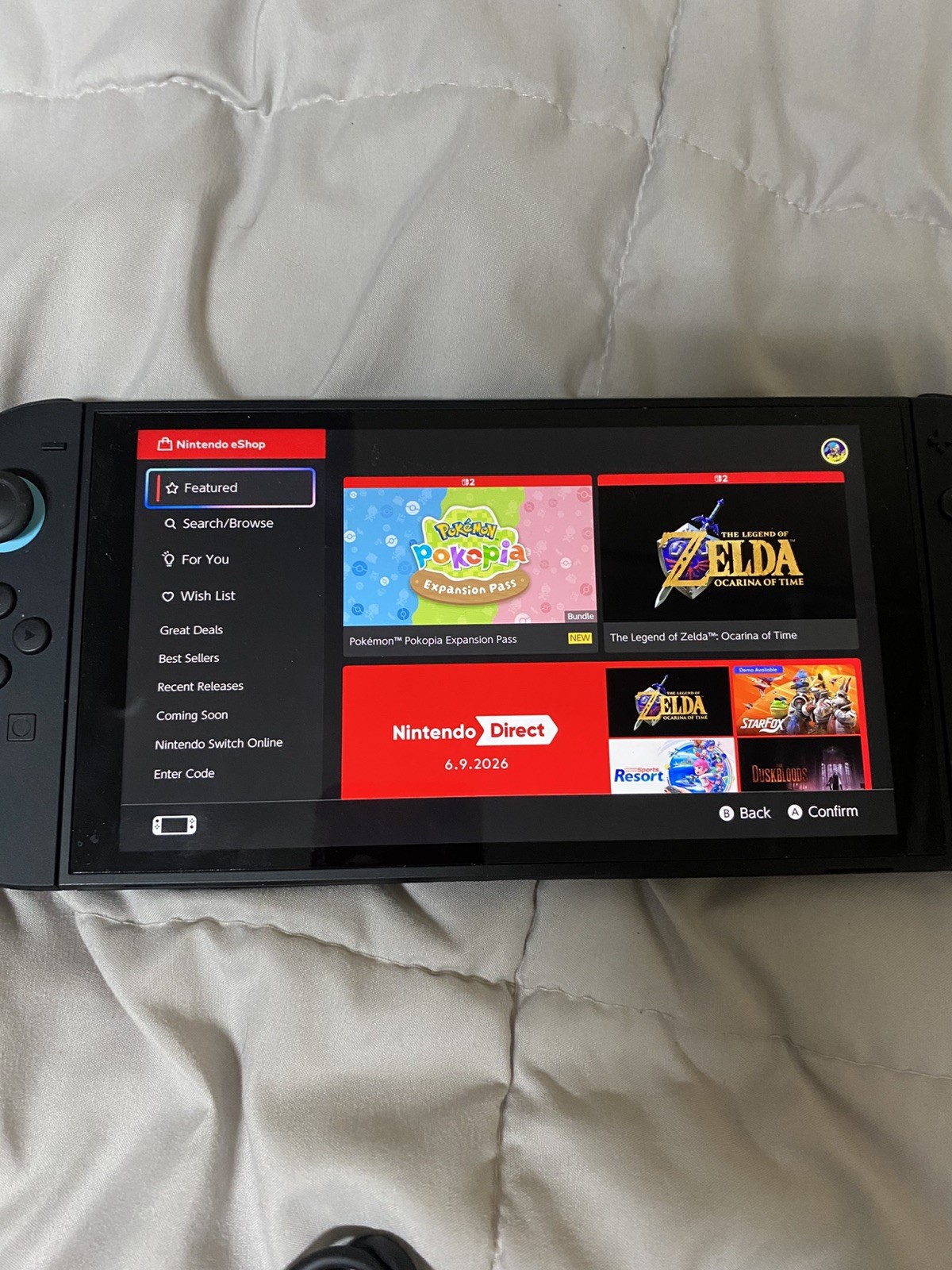 Nintendo Switch 2 Console & Dock With Charger/AC Adapter