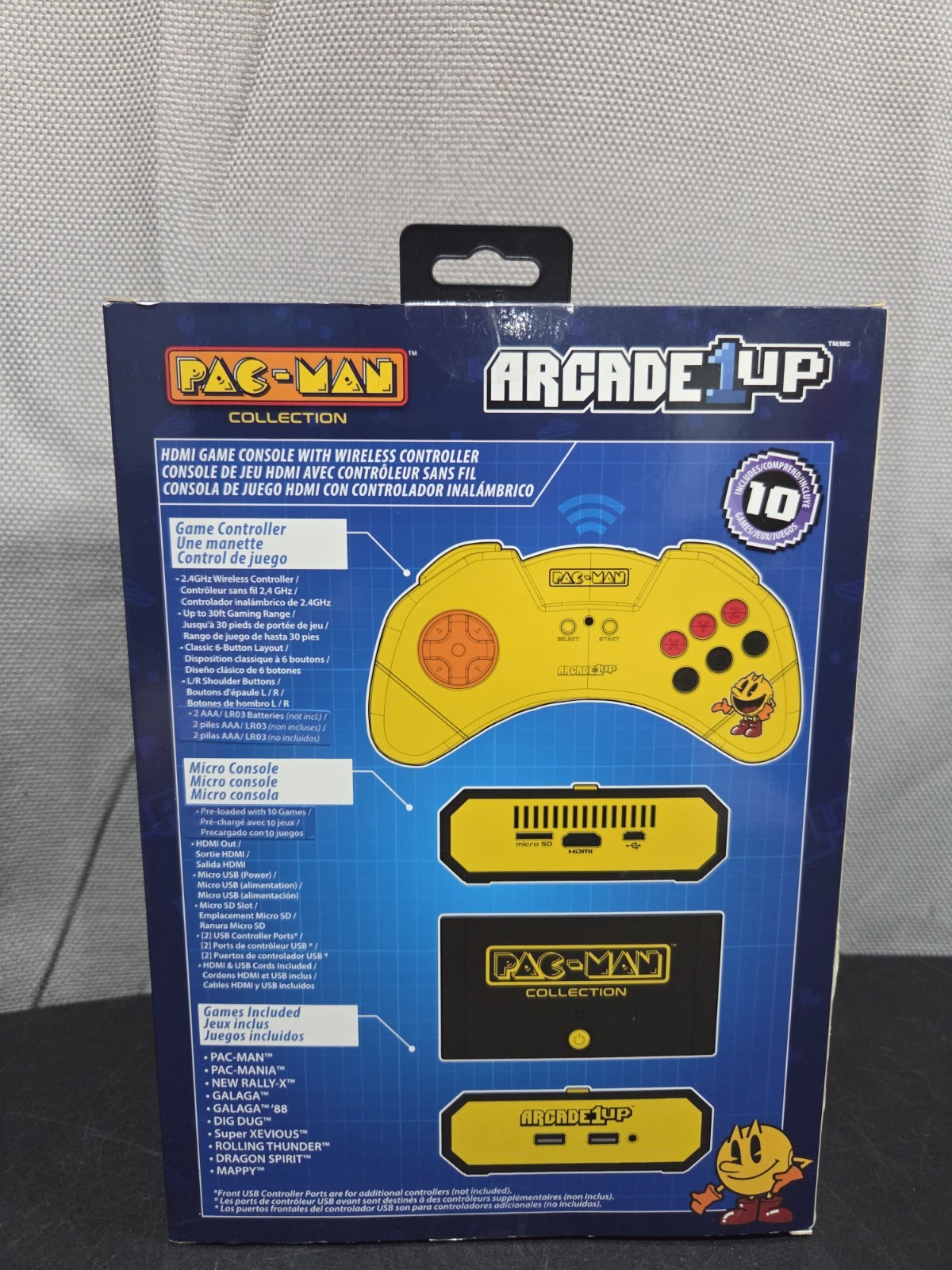 Arcade 1Up Pac-Man HDMI Game Console w Wireless Controller Brand New 10 Games
