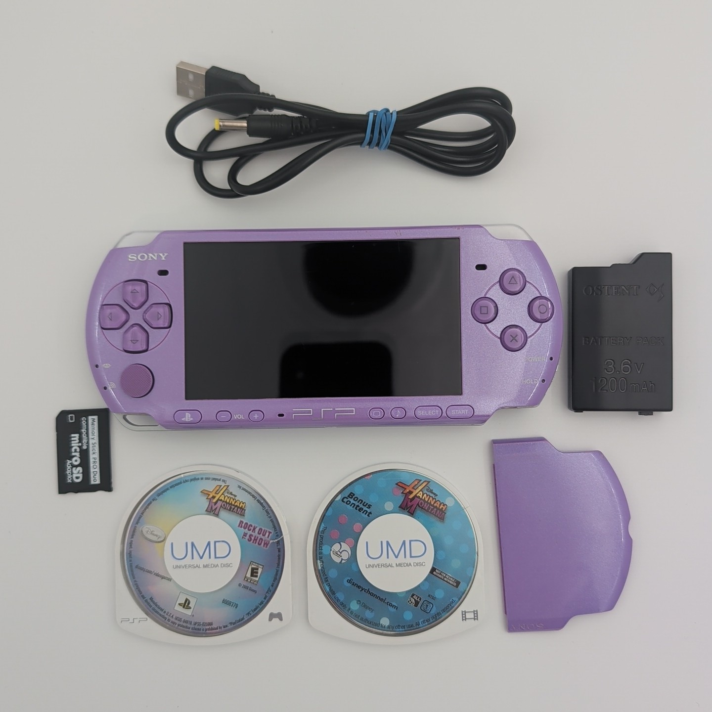 Sony PSP-3001 Hannah Montana Edition Purple W/ Cord, Batt, Ark4 CFW