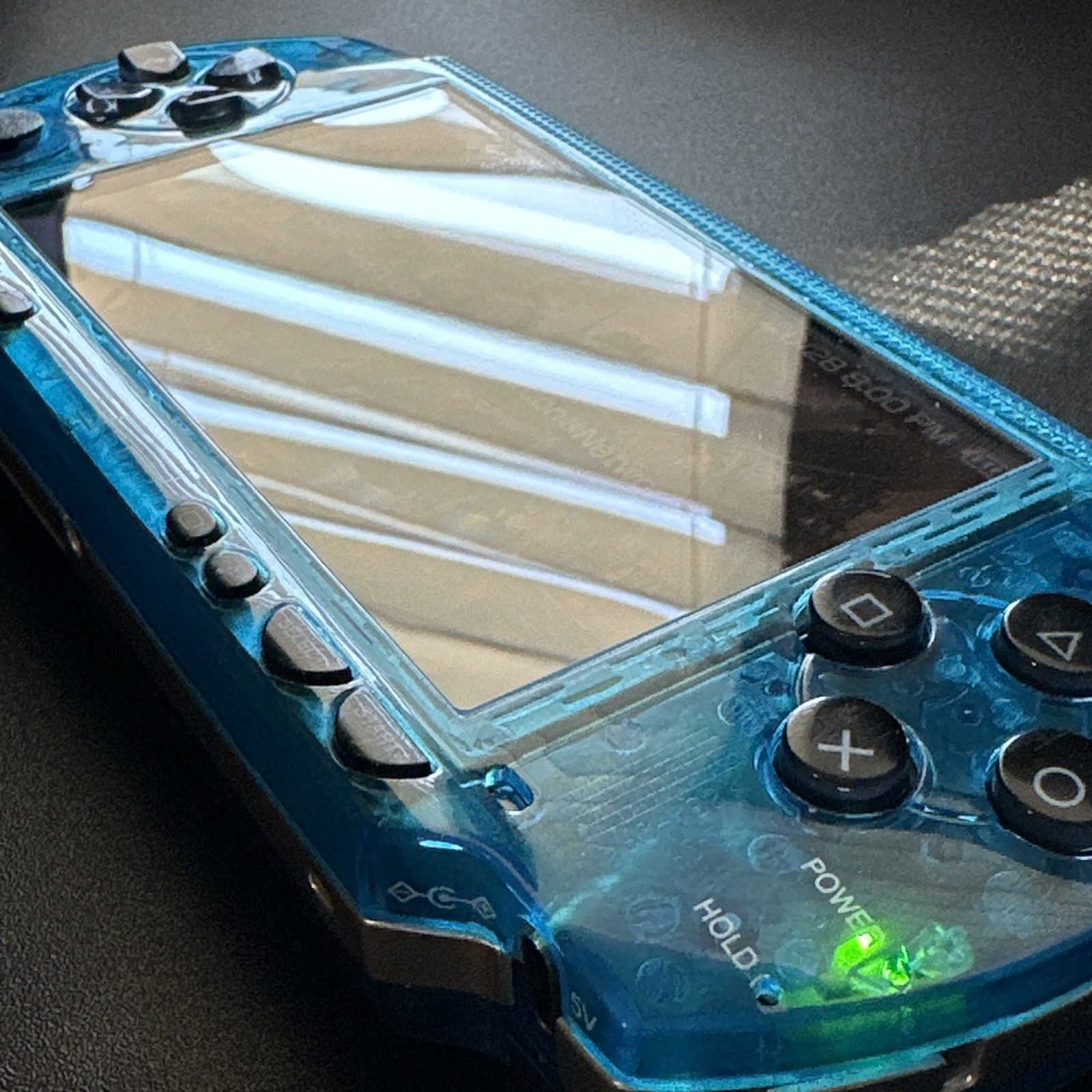 USB C Big Battery Update Clear Blue PlayStation PSP 1000 Console System 26 Games