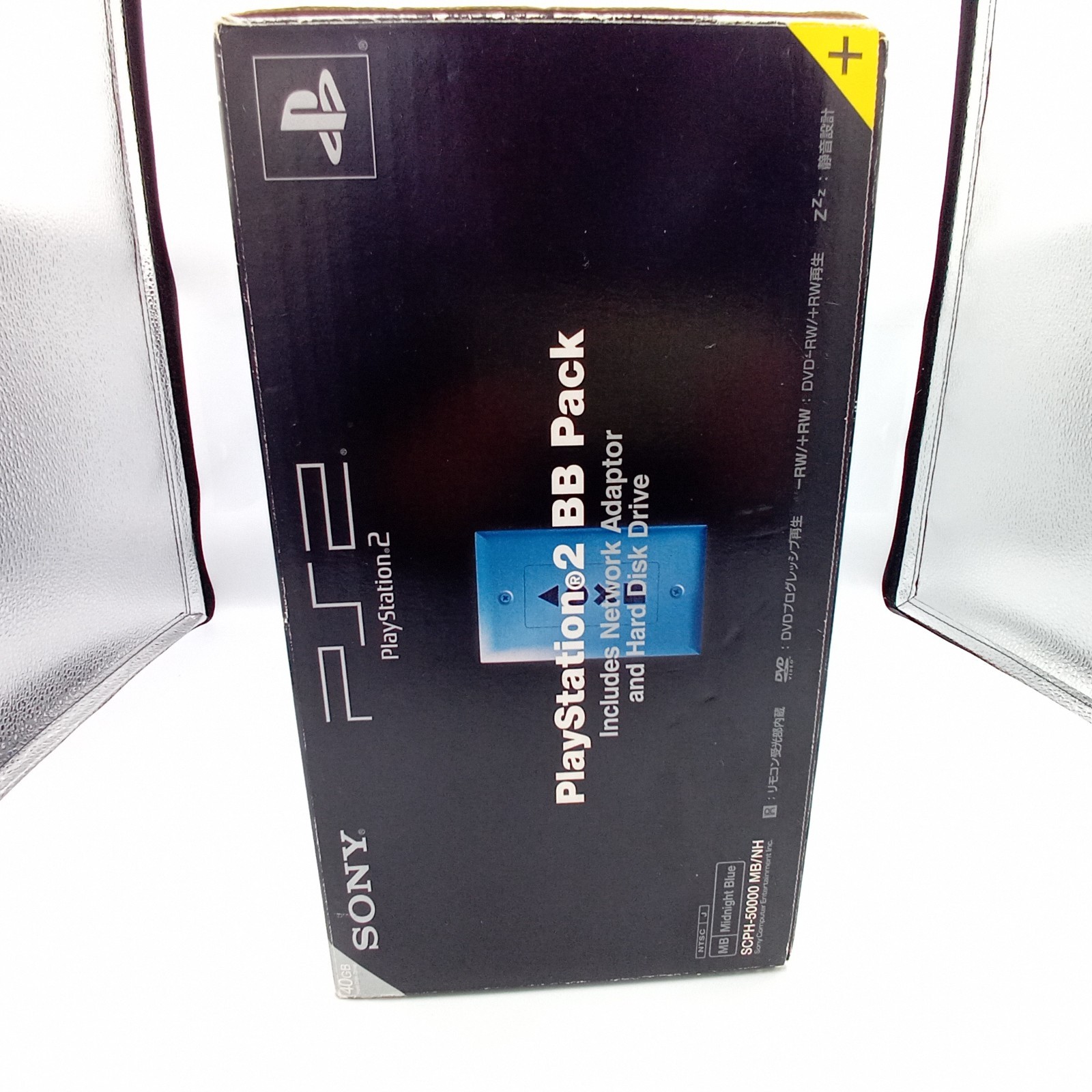 PlayStation 2 Console Midnight Blue SCPH-50000 Boxed HDD Stand Japanese Tested