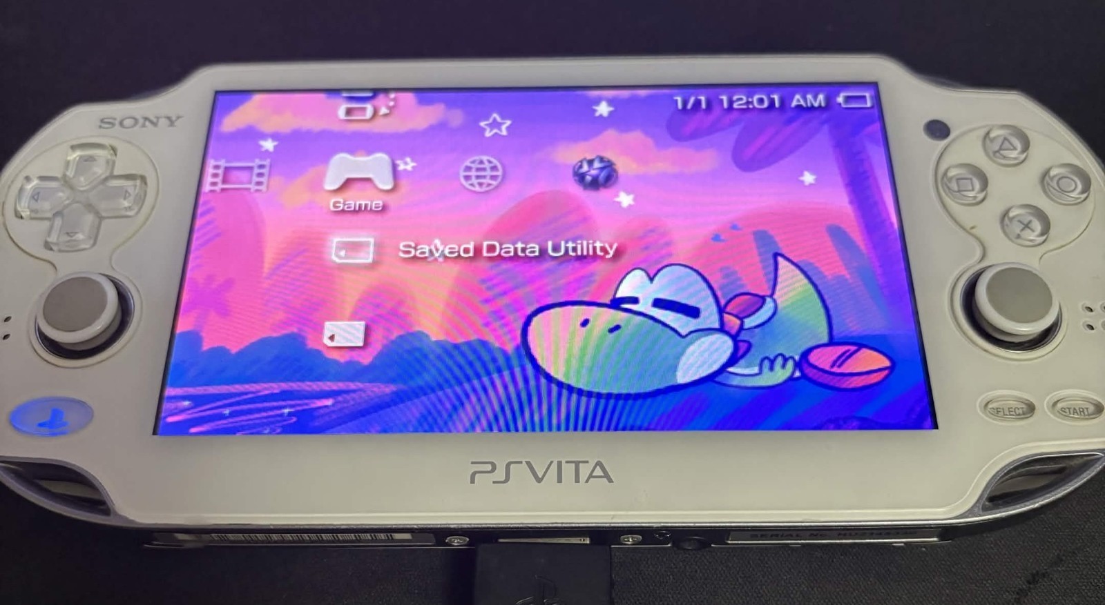 Sony PS Vita PCH-1001 White Handheld Console CFW 3.67