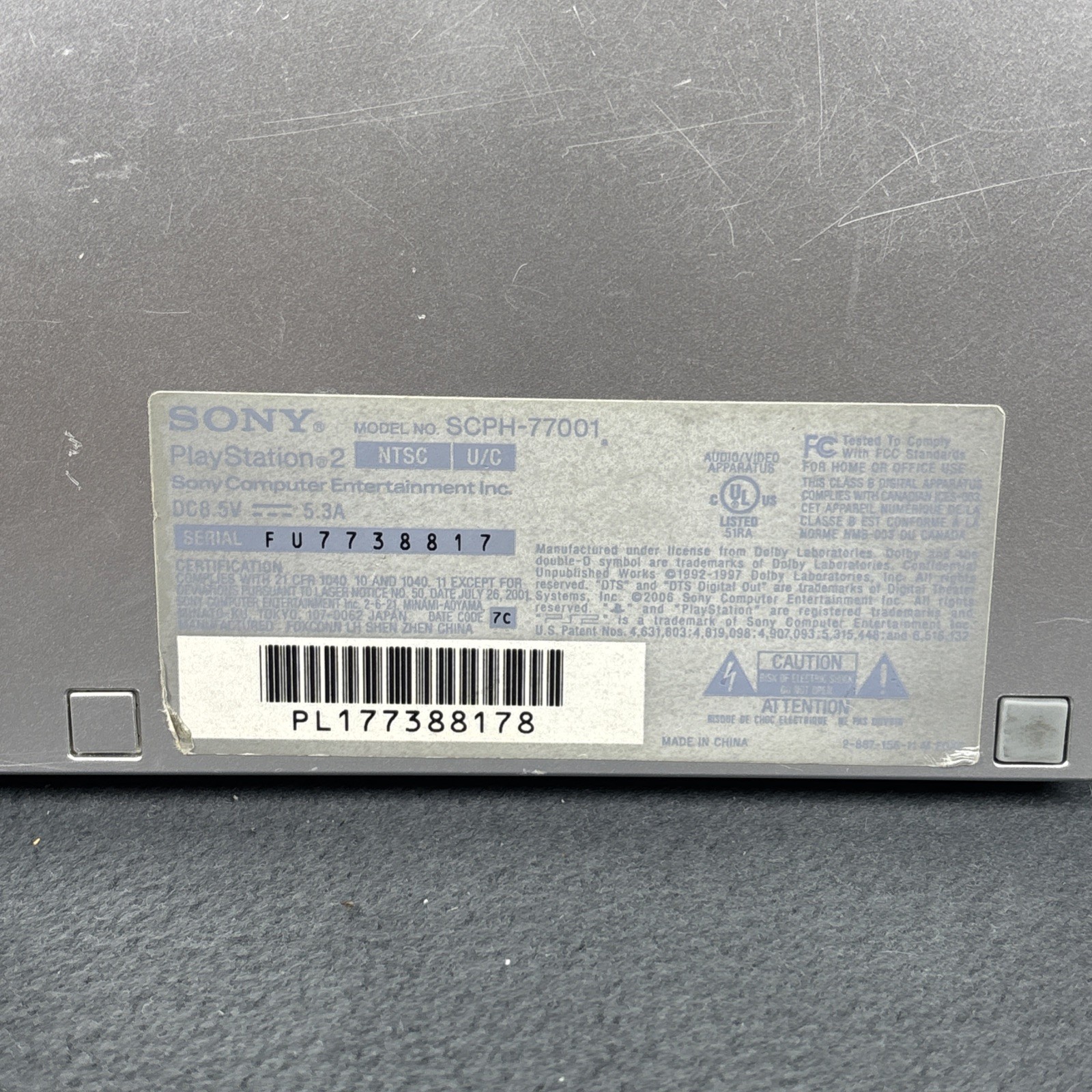PlayStation 2 – PS2 Slim SCPH-77001 Console Only for PARTS or REPAIR