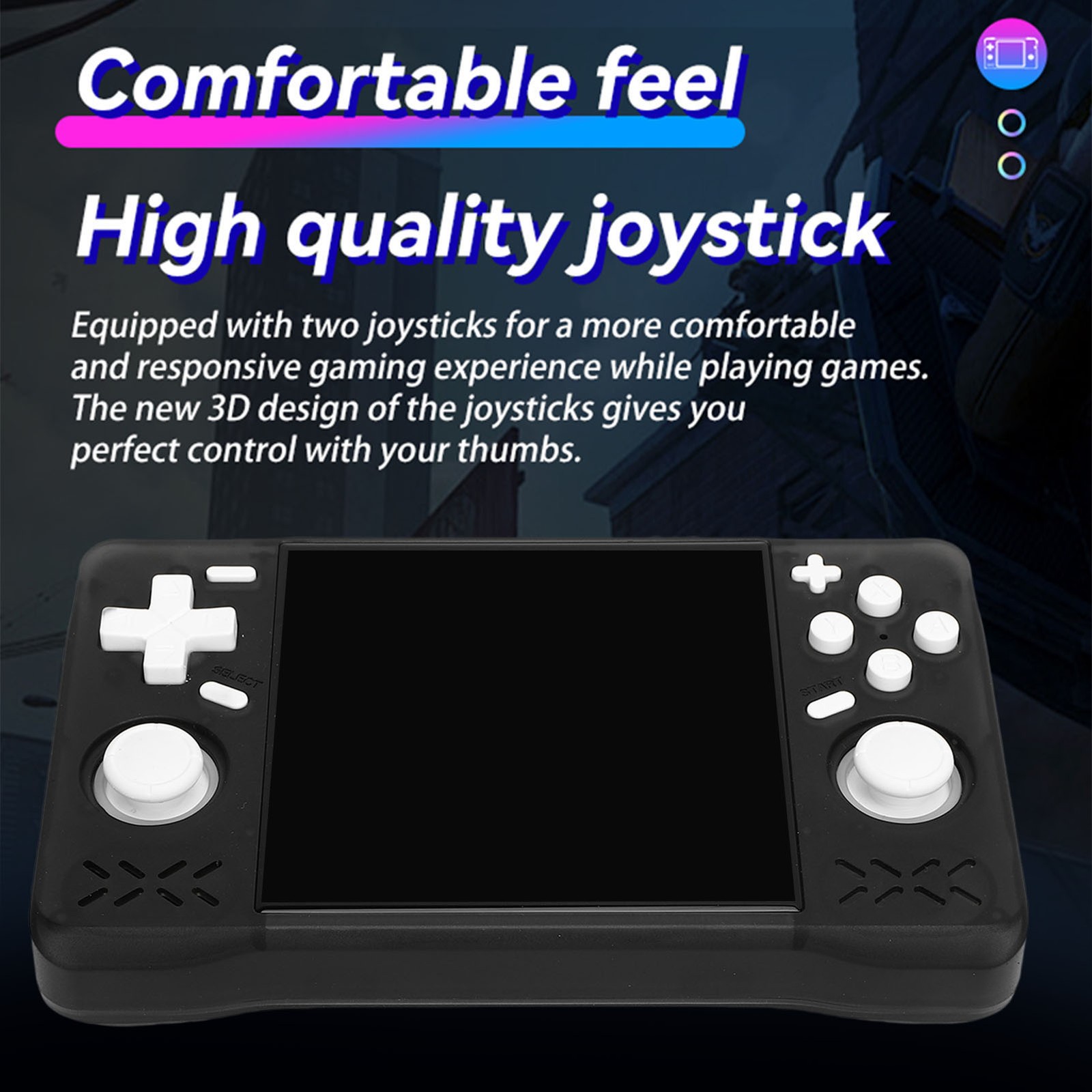 Retro Handheld Game Console 4in Screen 1.5GHz Portable Rechargeable Gaming HQWB