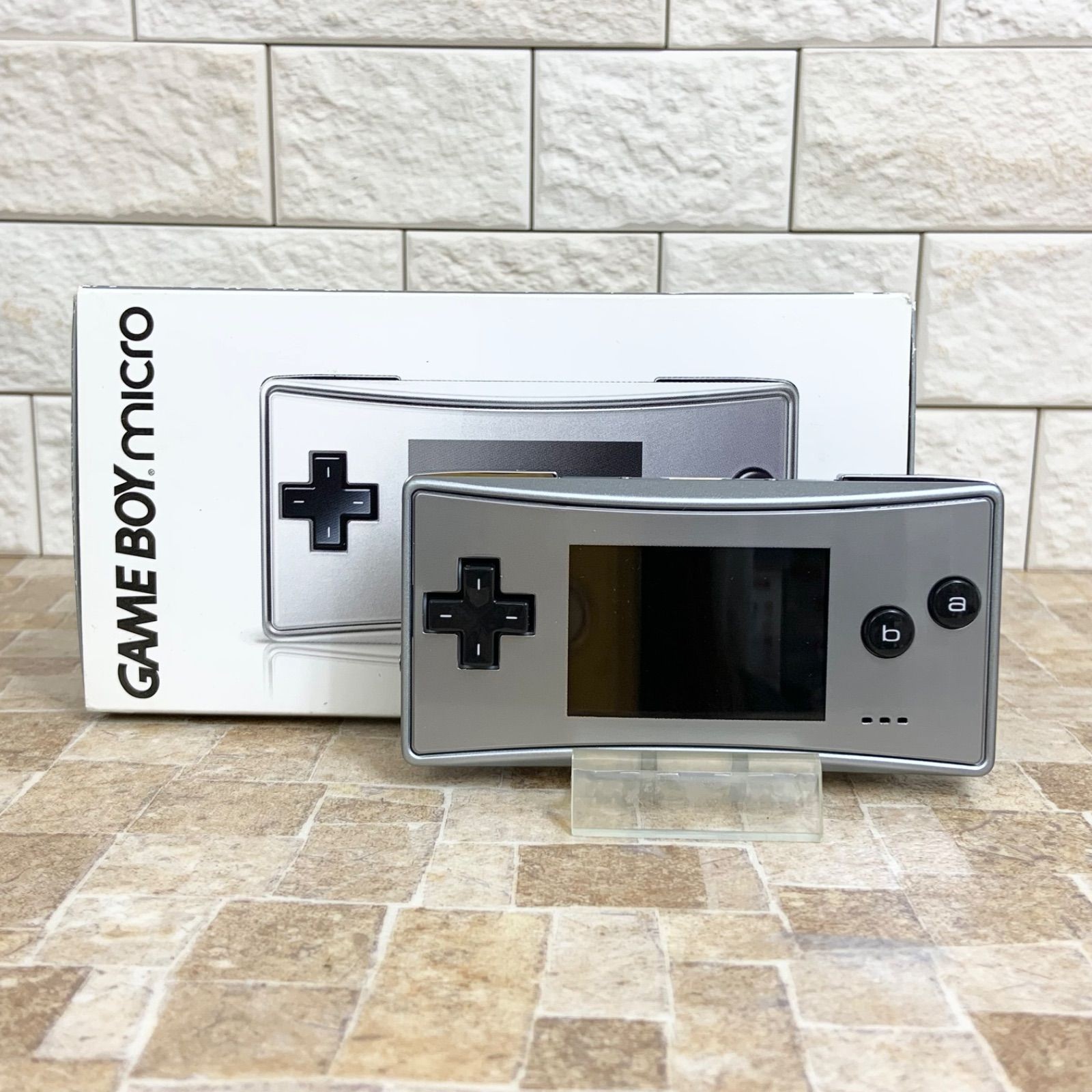 NEW Nintendo Game Boy Micro Silver with AC Charger Boxed Never Used