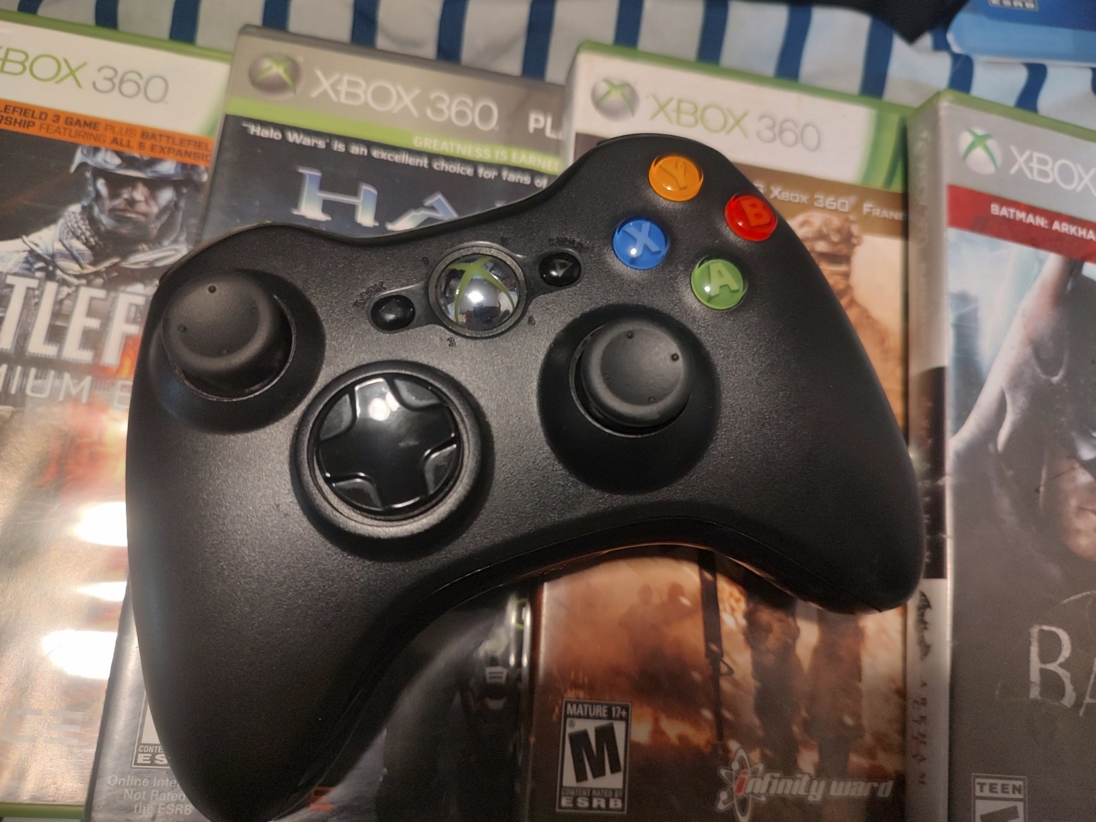 Microsoft Xbox 360 E Console Model 1538 LOT 9 Game Bundle TESTED COMPLETE