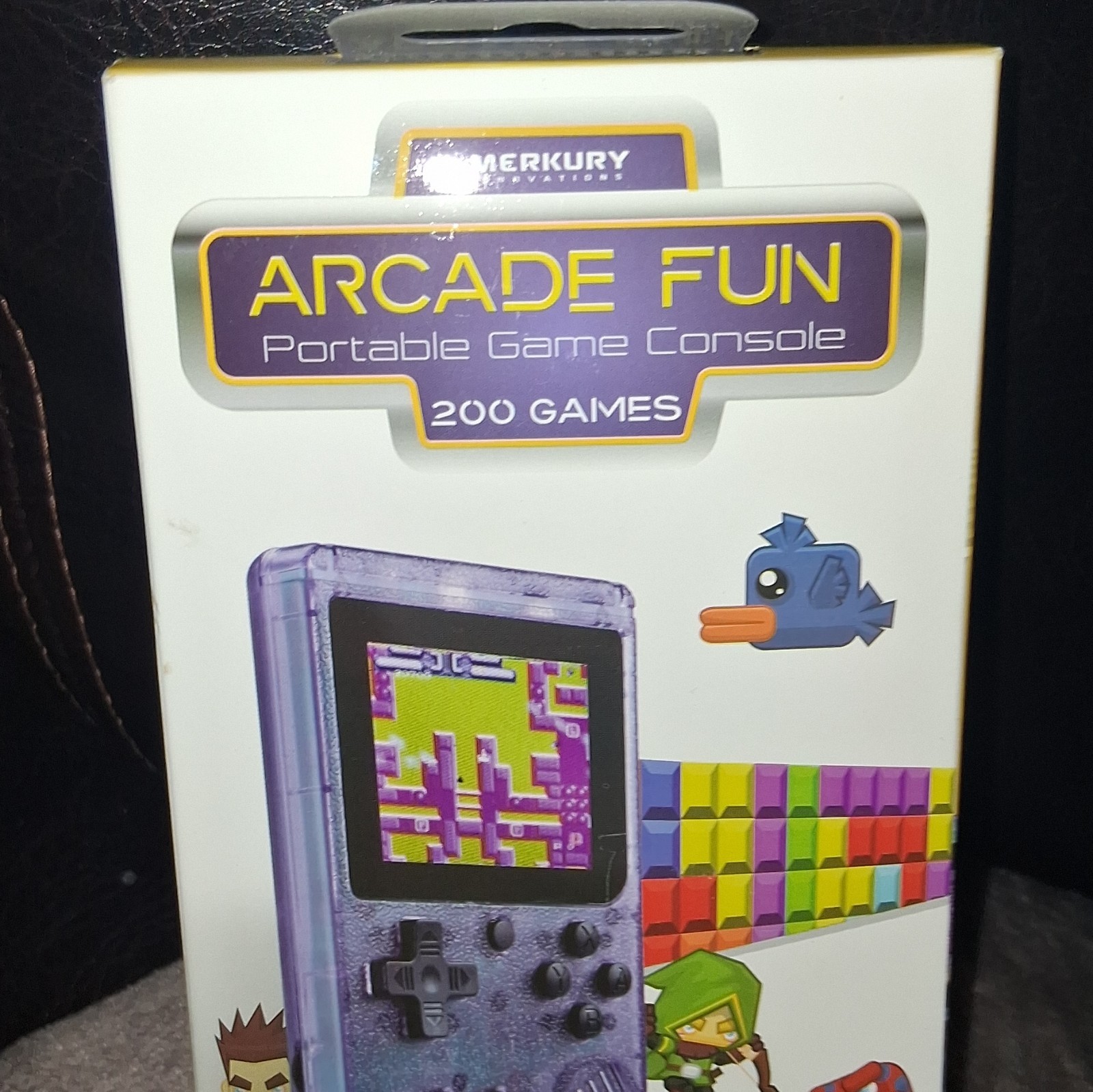 Merkury Innovations Arcade Fun Handheld System Portable Console 200 Games Purple