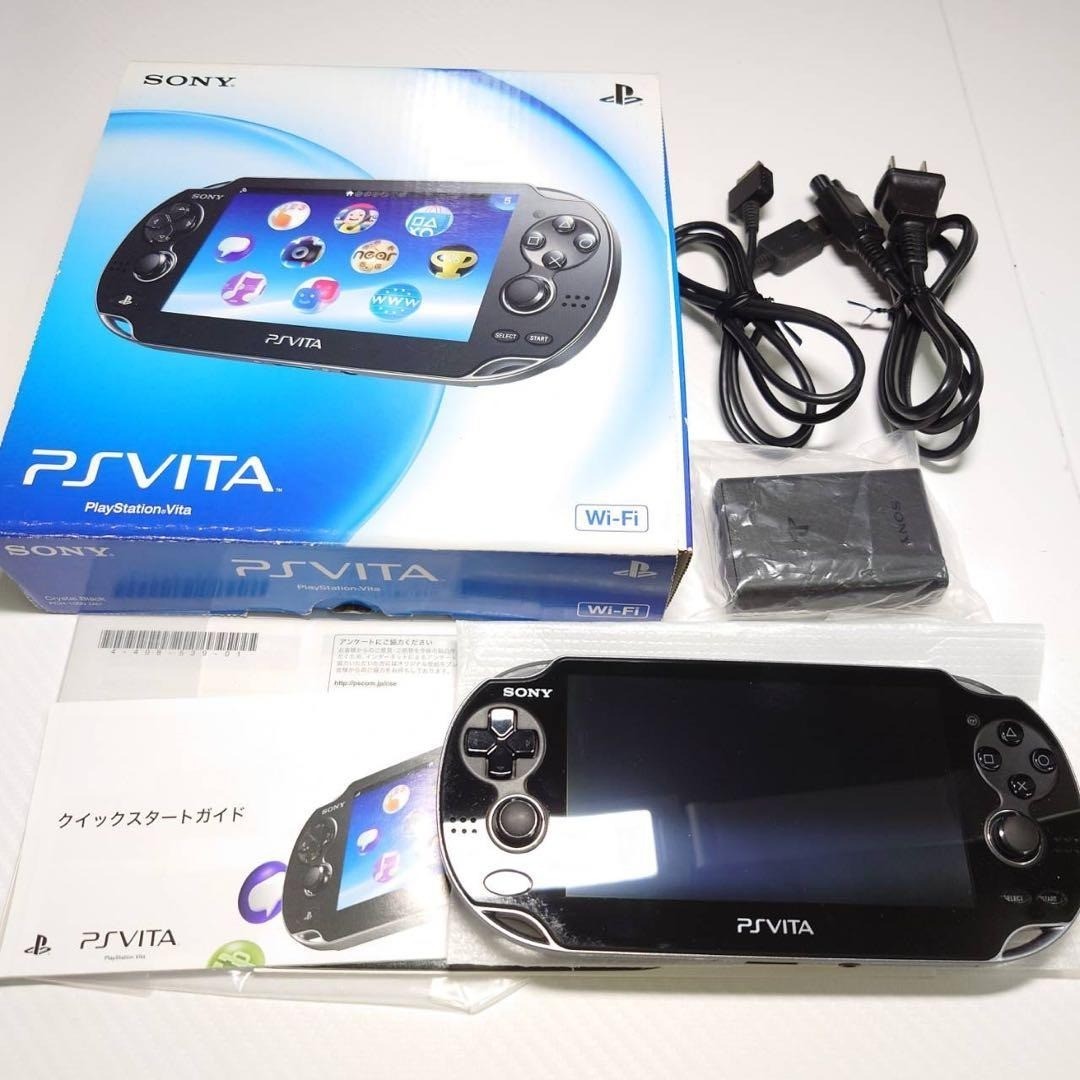 Sony PlayStation Vita PCH-1000 Crystal Black Complete in Box Excellent 7071