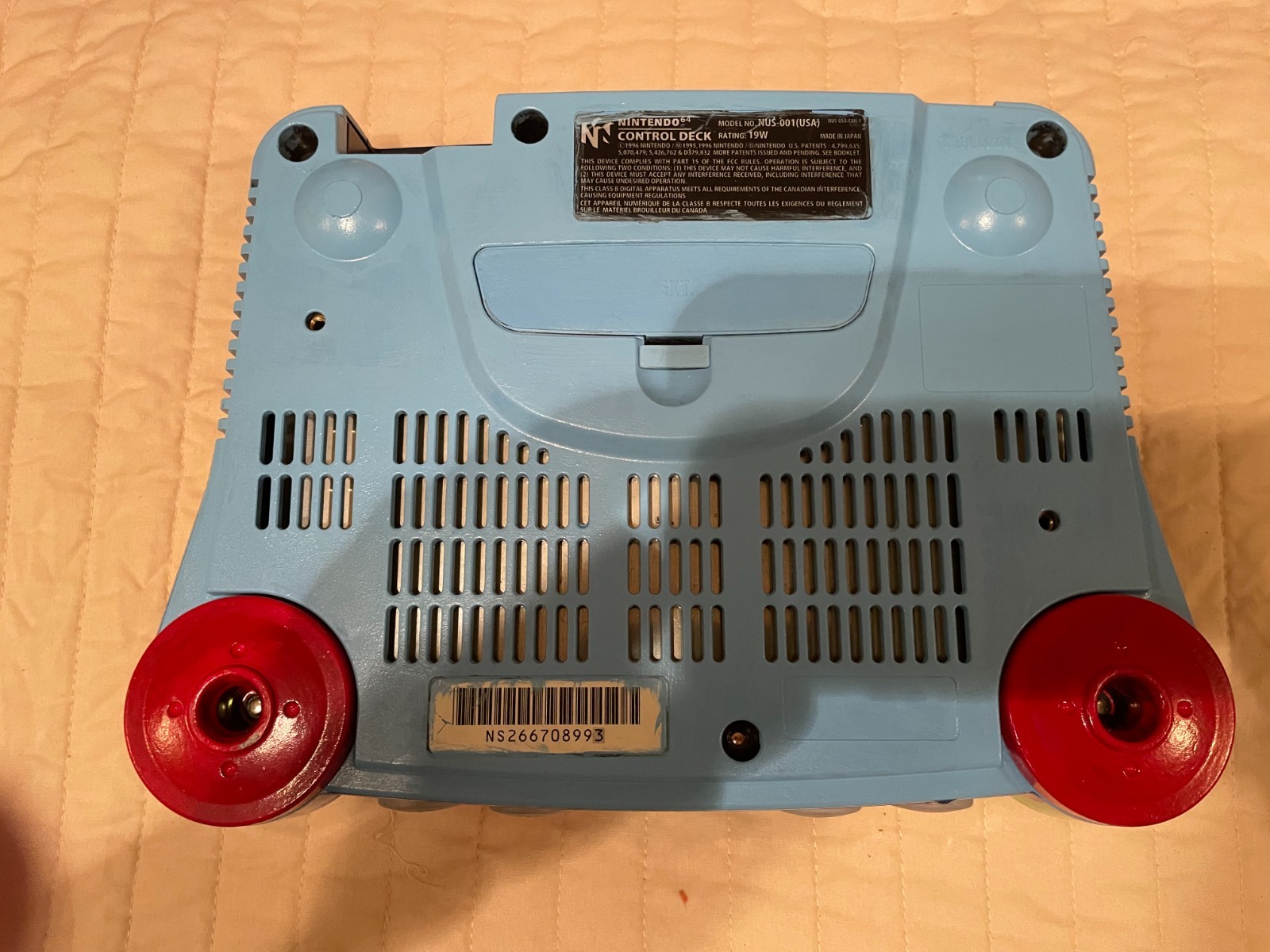 Nintendo 64 Console -Painted Blue/Light Blue/Red SuperMario Kart 3d Decals