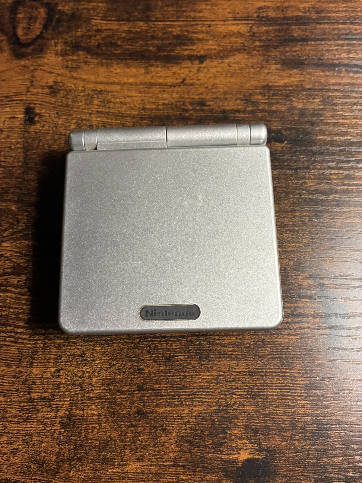 Nintendo Game Boy Advance SP Silver Console (AGS-001) OEM Charger & Case Bundle
