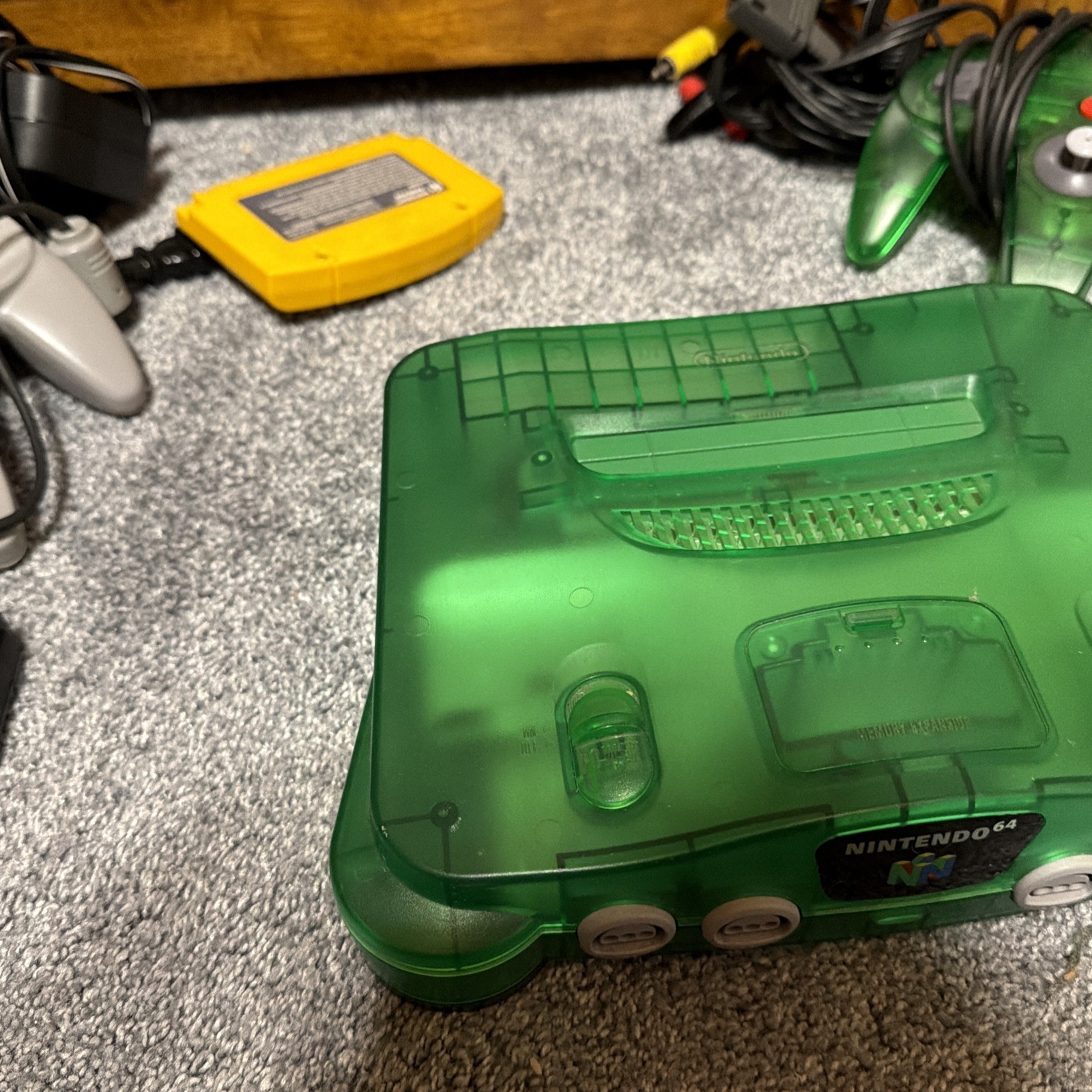 Nintendo 64 N64 system – Funtastic Jungle Green OEM Donkey Kong Expansion Pak