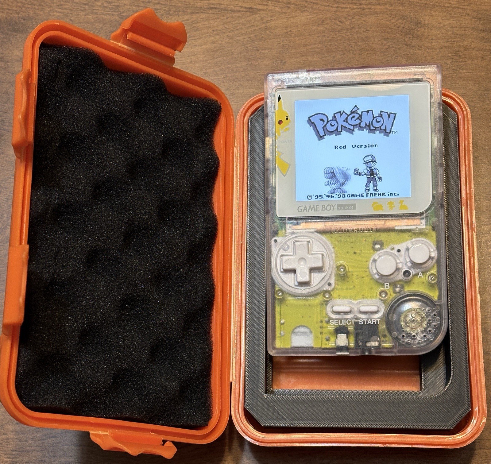 GameBoy Pocket Console Custom IPS Screen W/Rare Yellow/Green Silk Screen Board
