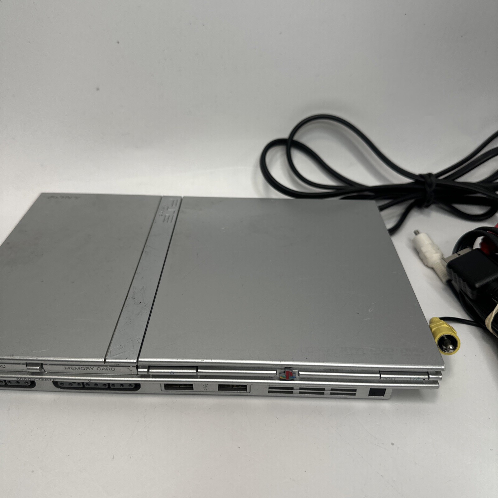 Sony PS2 PlayStation 2 Slim SILVER Console Bundle SCPH-79001 Tested With Games