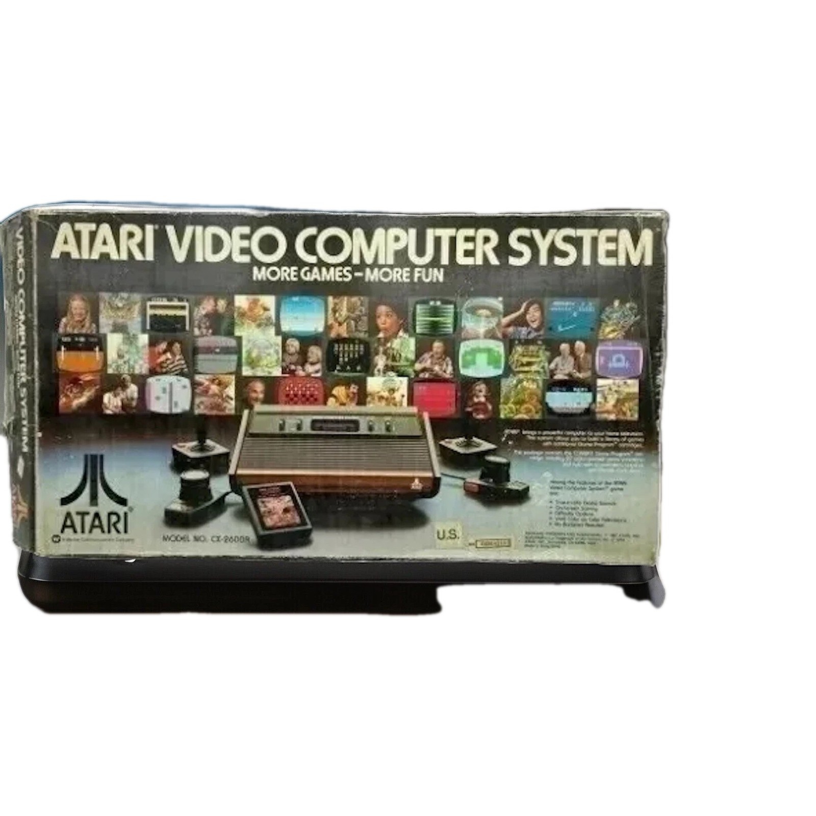 ATARI 2600 Video Game Sears Video Arcade System w/ 4 Switch In Box + Manual.