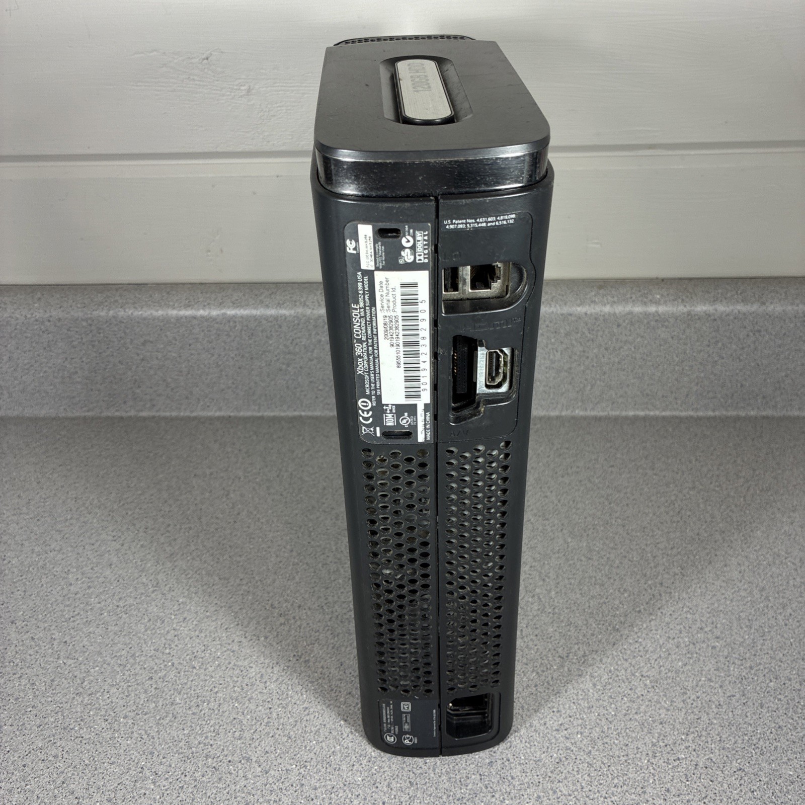 Microsoft Xbox 360 Elite Console Black 2009 Works Disc Tray Sticks Vtg Retro