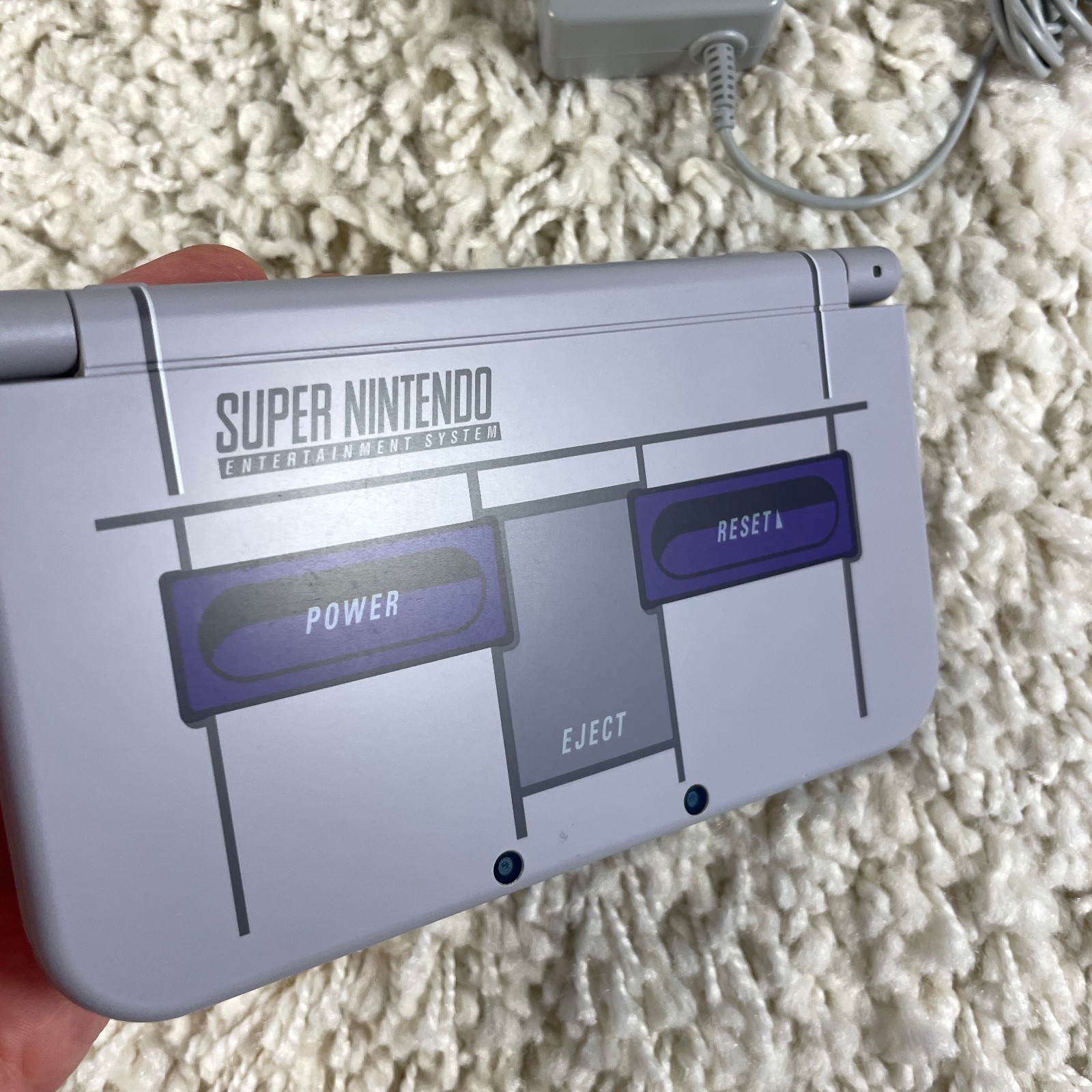 Nintendo New 3DS XL Super Nintendo SNES Edition Gray Purple NTSC RED-001 Tested