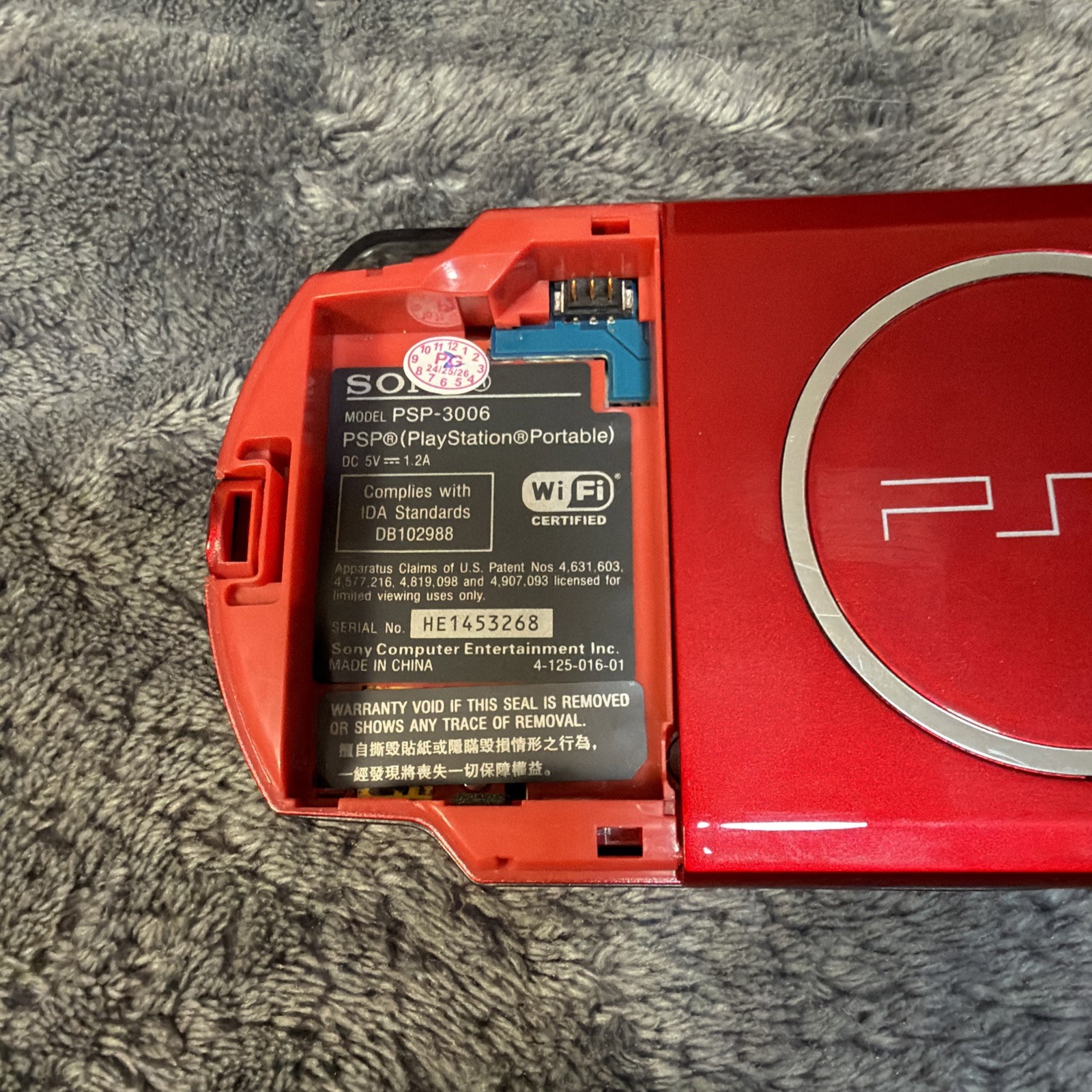 Sony PSP 3000 RED UMD DRIVE NOT WORKING 128 Gb Micro Sd CARD included