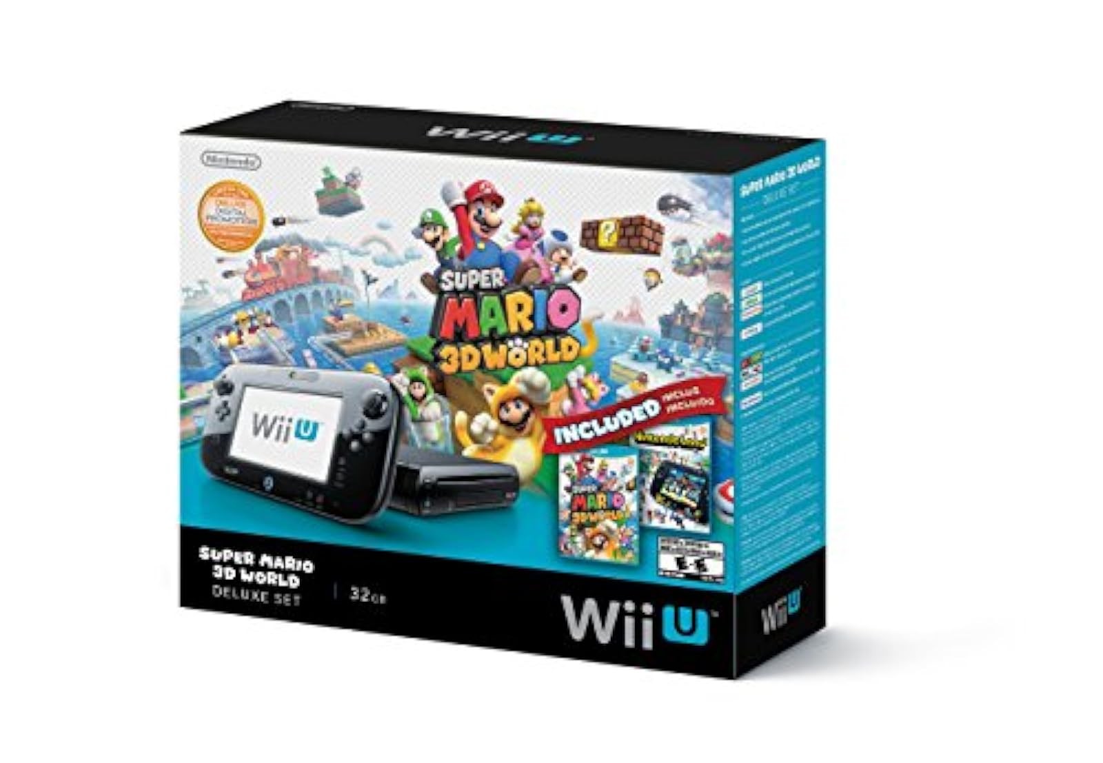 Nintendo Wii U Deluxe Set Super Mario 3D World And Nintendo Land Bundle 2Z