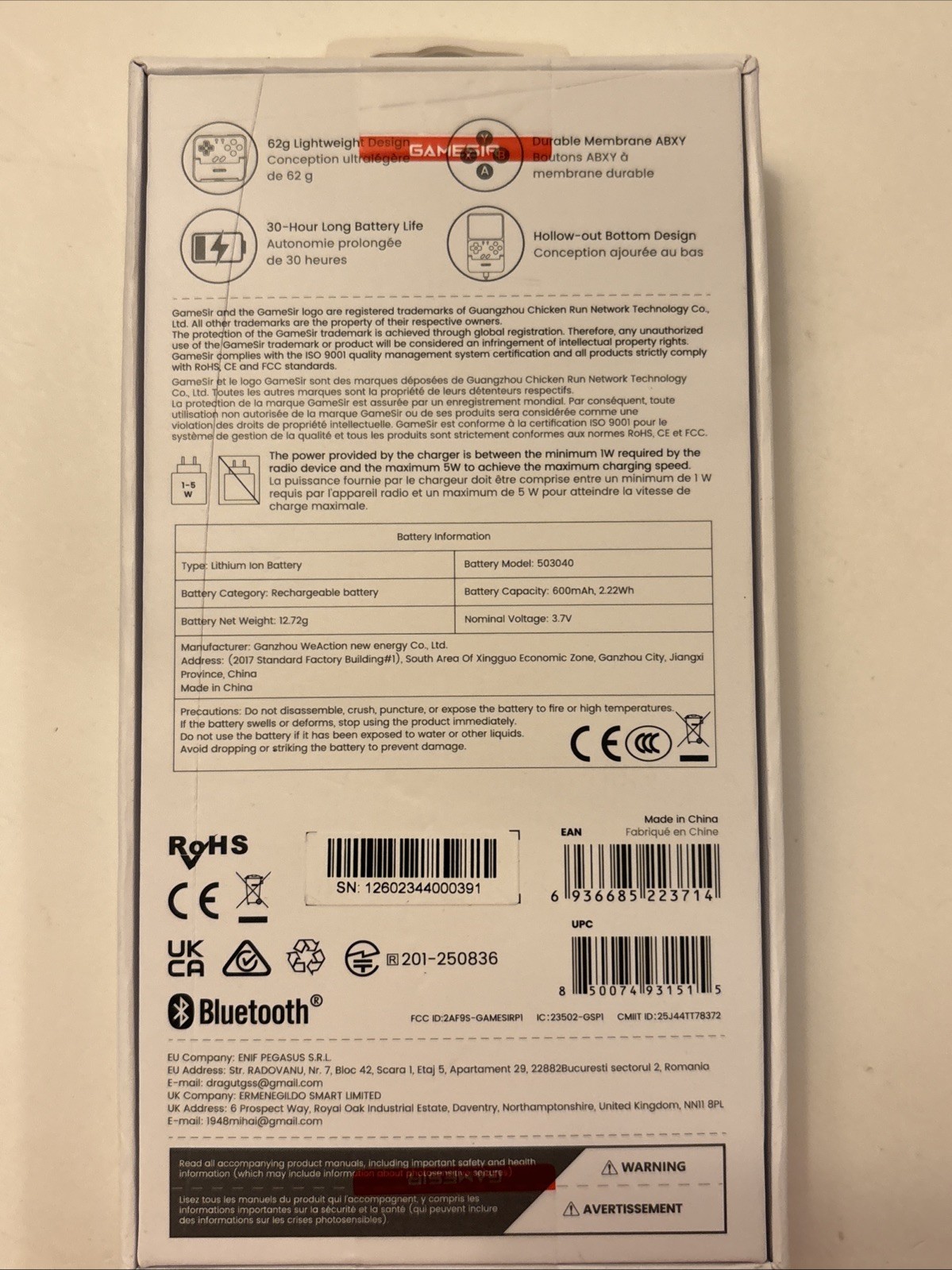 Pocket Taco Vertical Mobile Gaming Controller Retro Arcade Bluetooth Gamepad