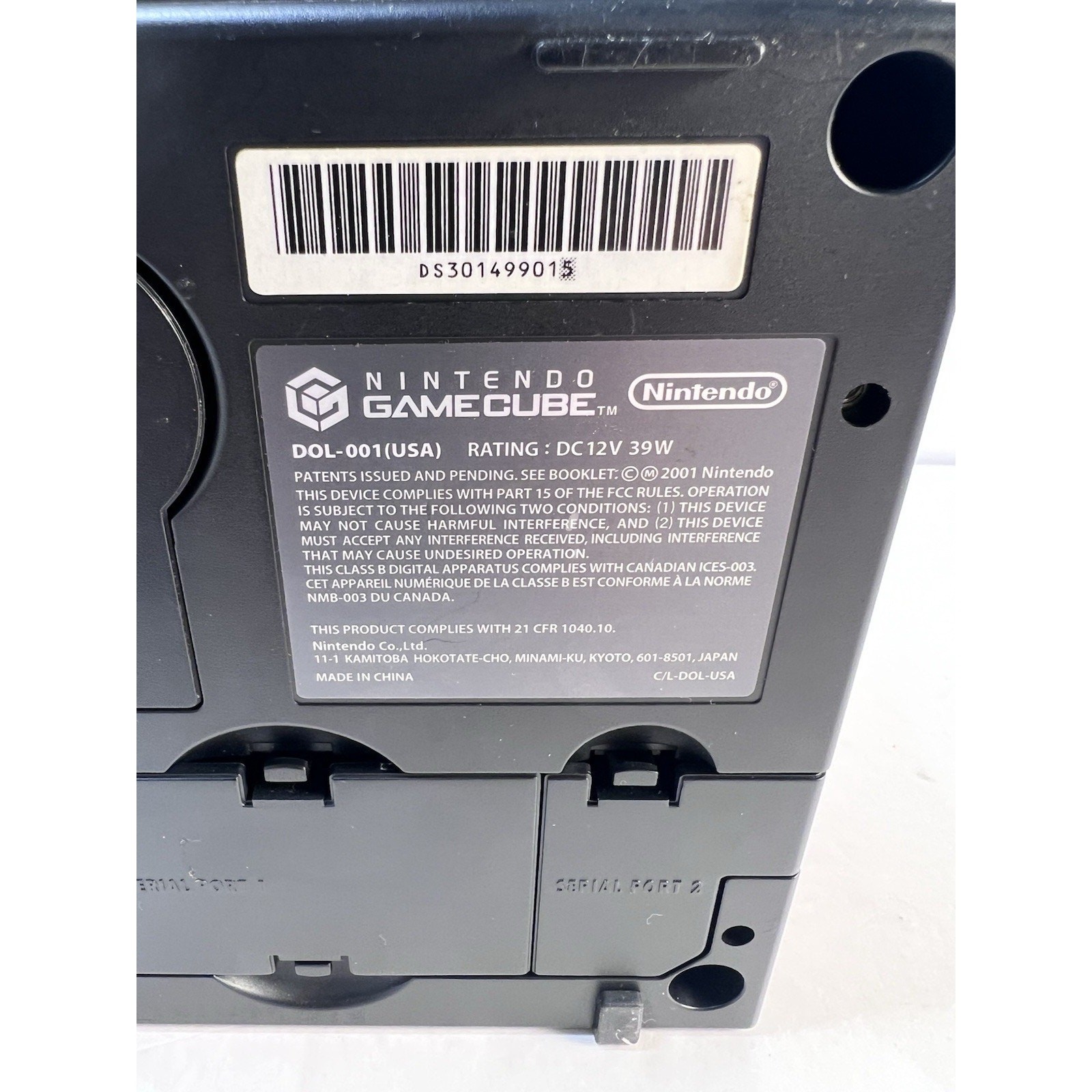 GameCube Black Console (DOL-001) 1 OEM Controllers, Power Cord, AV Cable – EUC