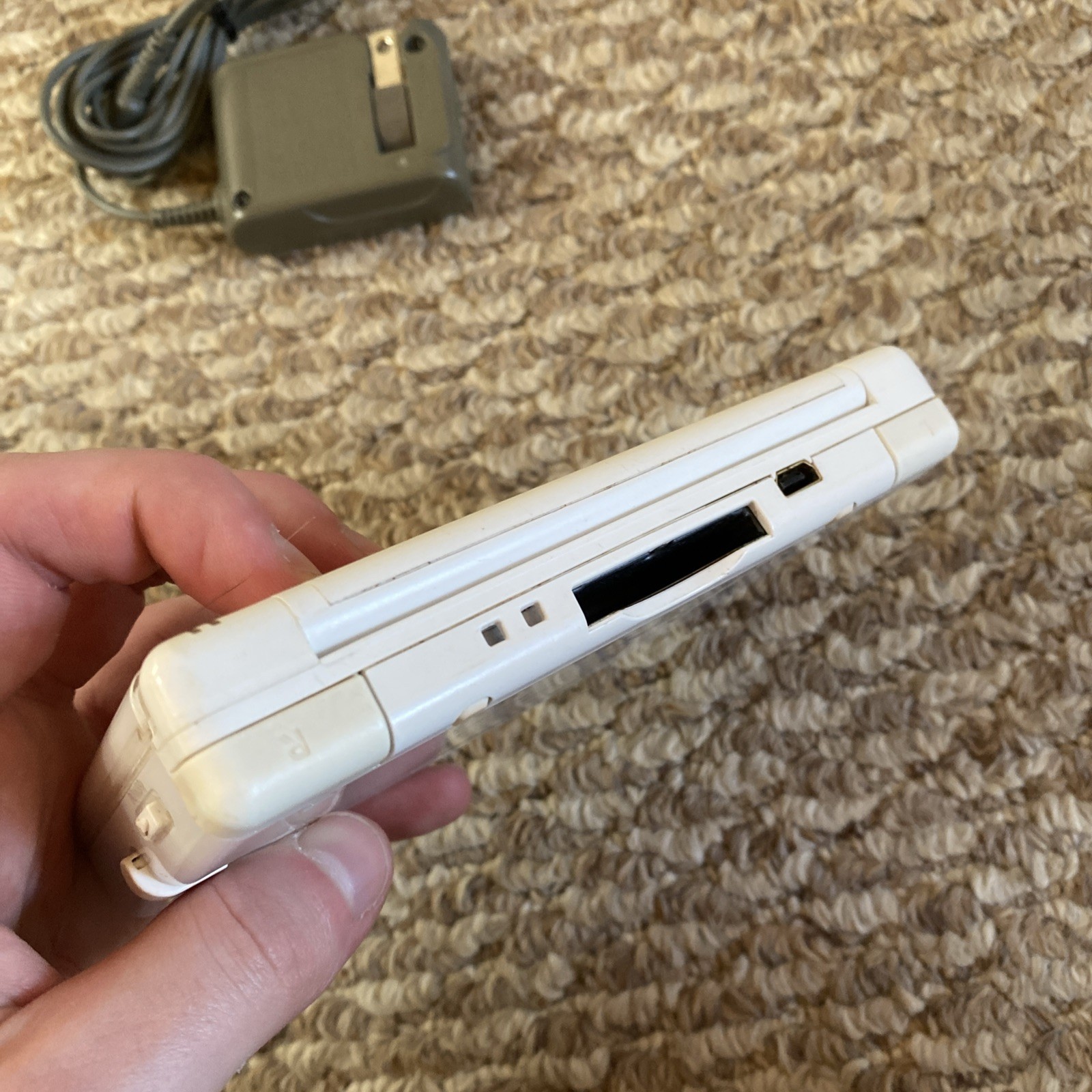 NICE Nintendo DS Lite USG-001 Polar White w/stylus charger gba dust cover OEM
