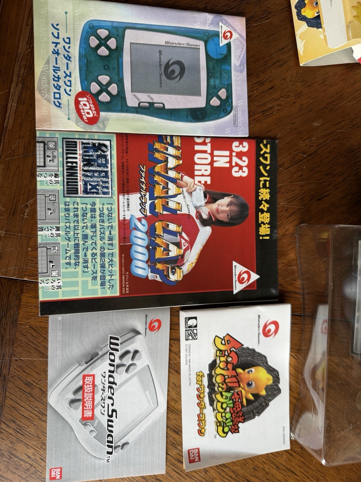 WonderSwan CHOCOBO Console Only SW-001 Bandai Tested Working Japan