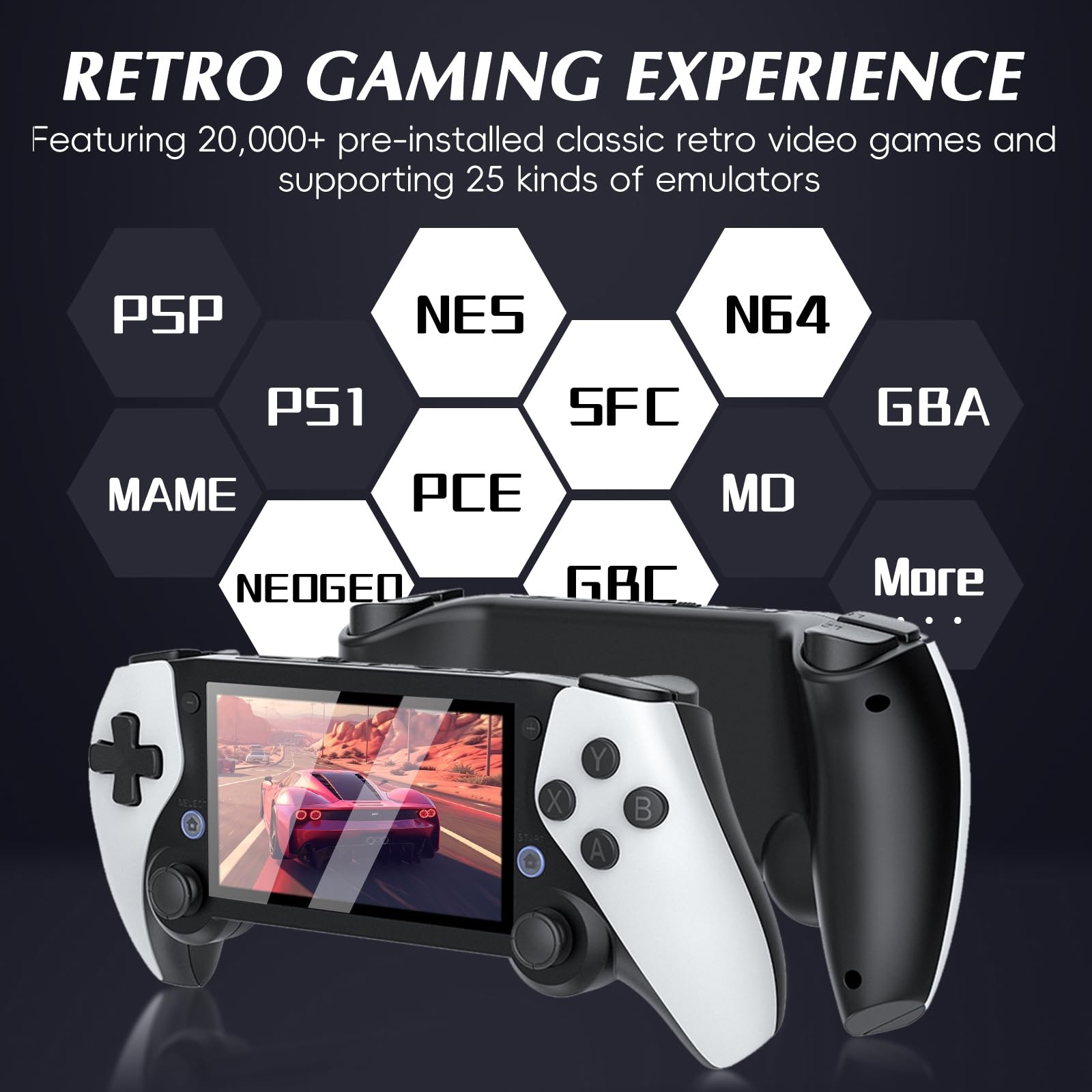 SAMIQU M25 Retro Handheld Game Console – New Retro Game Player with 3000mAh B…