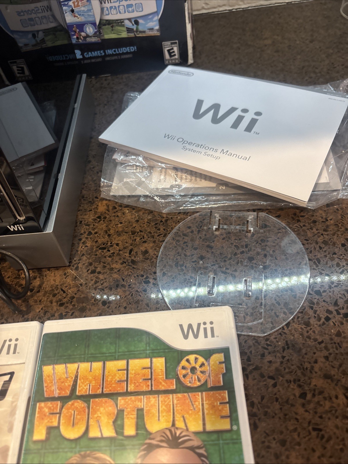 Nintendo Wii Console RVL-001 Black No cordless remote included