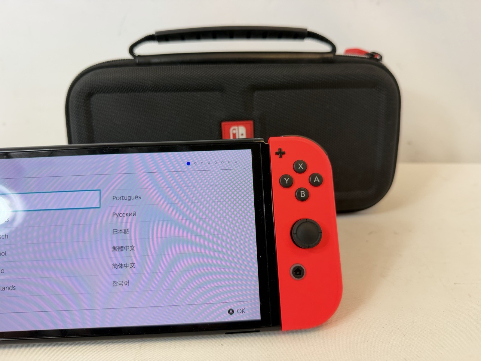 Nintendo Switch HEG-001 Console Gaming System Blue & Red Neon