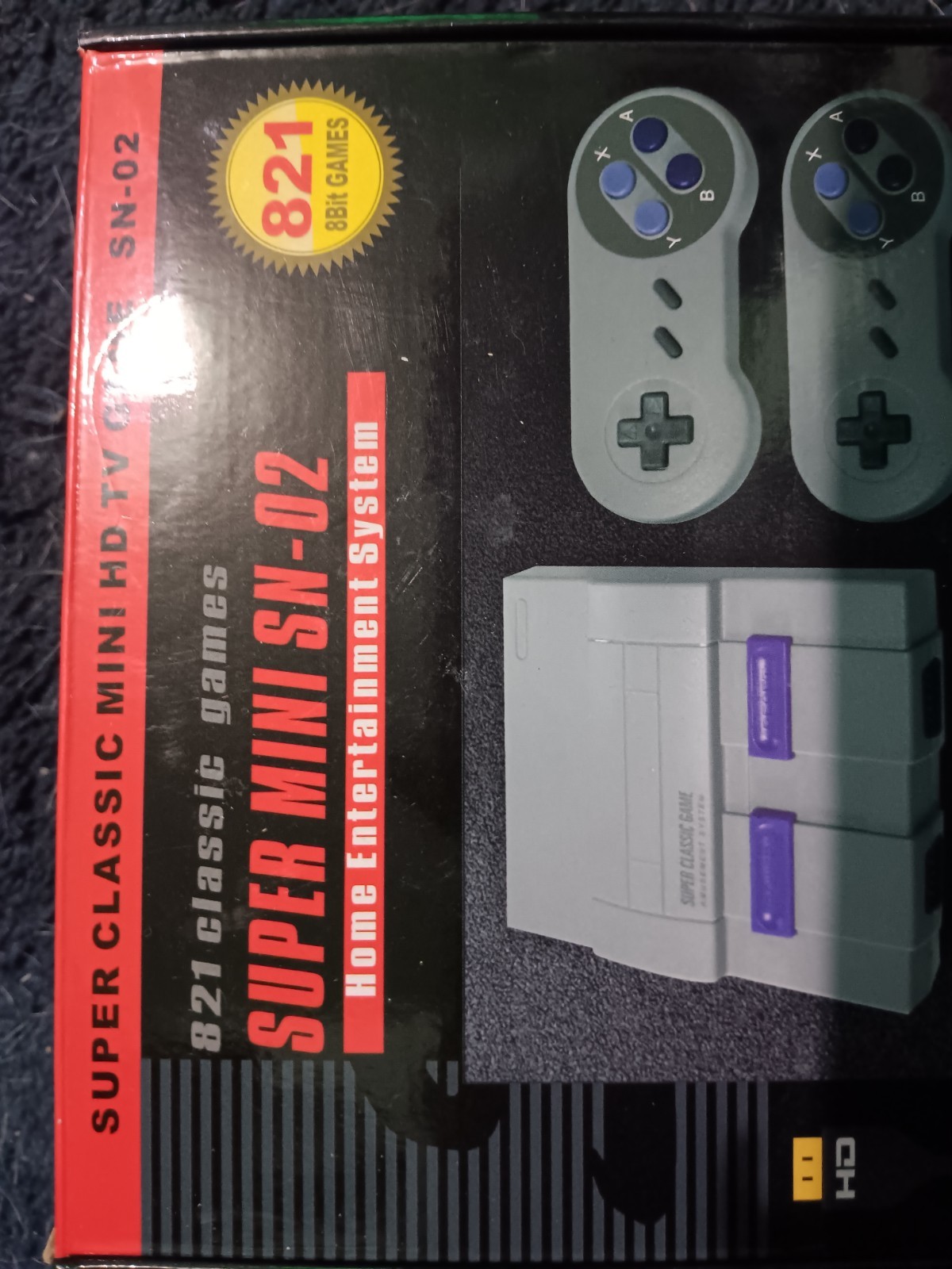 Super Mini SN-02 Game Unit with 821 Games