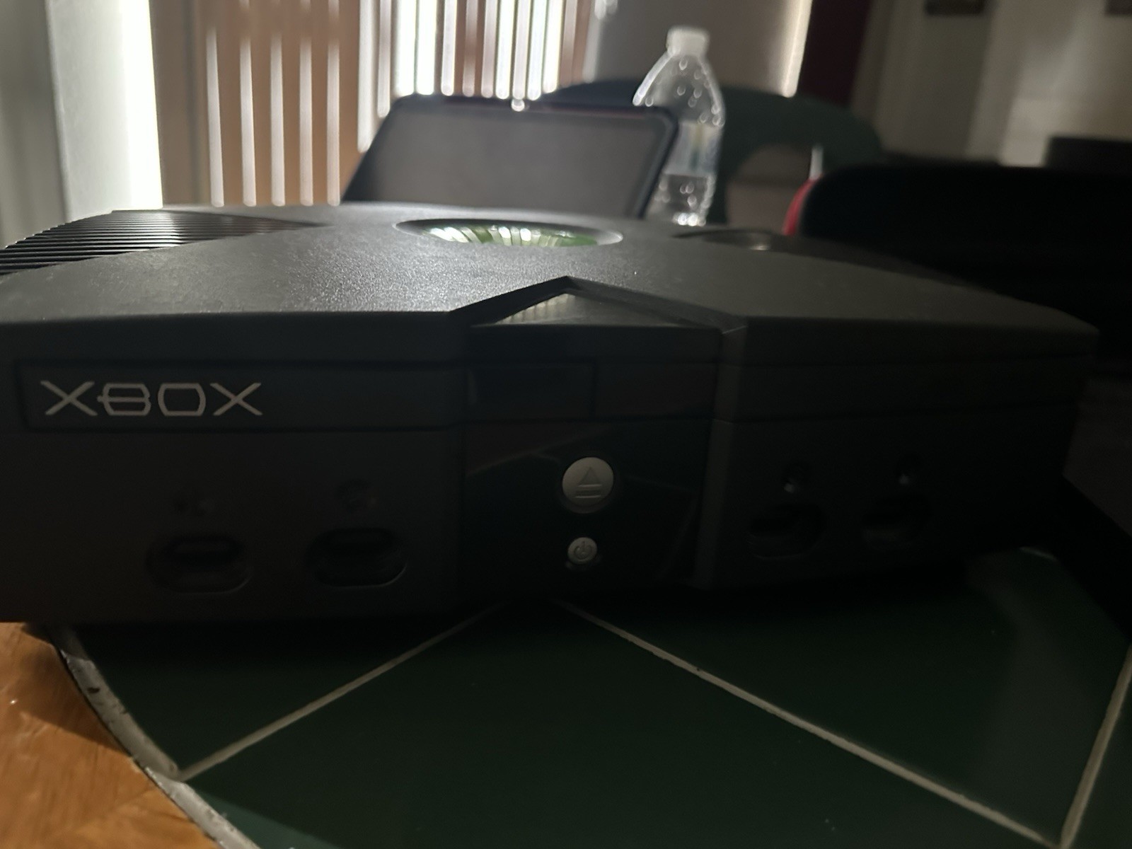 Microsoft Xbox Original Console Bundle Black/Green 2 Controllers Cables Case