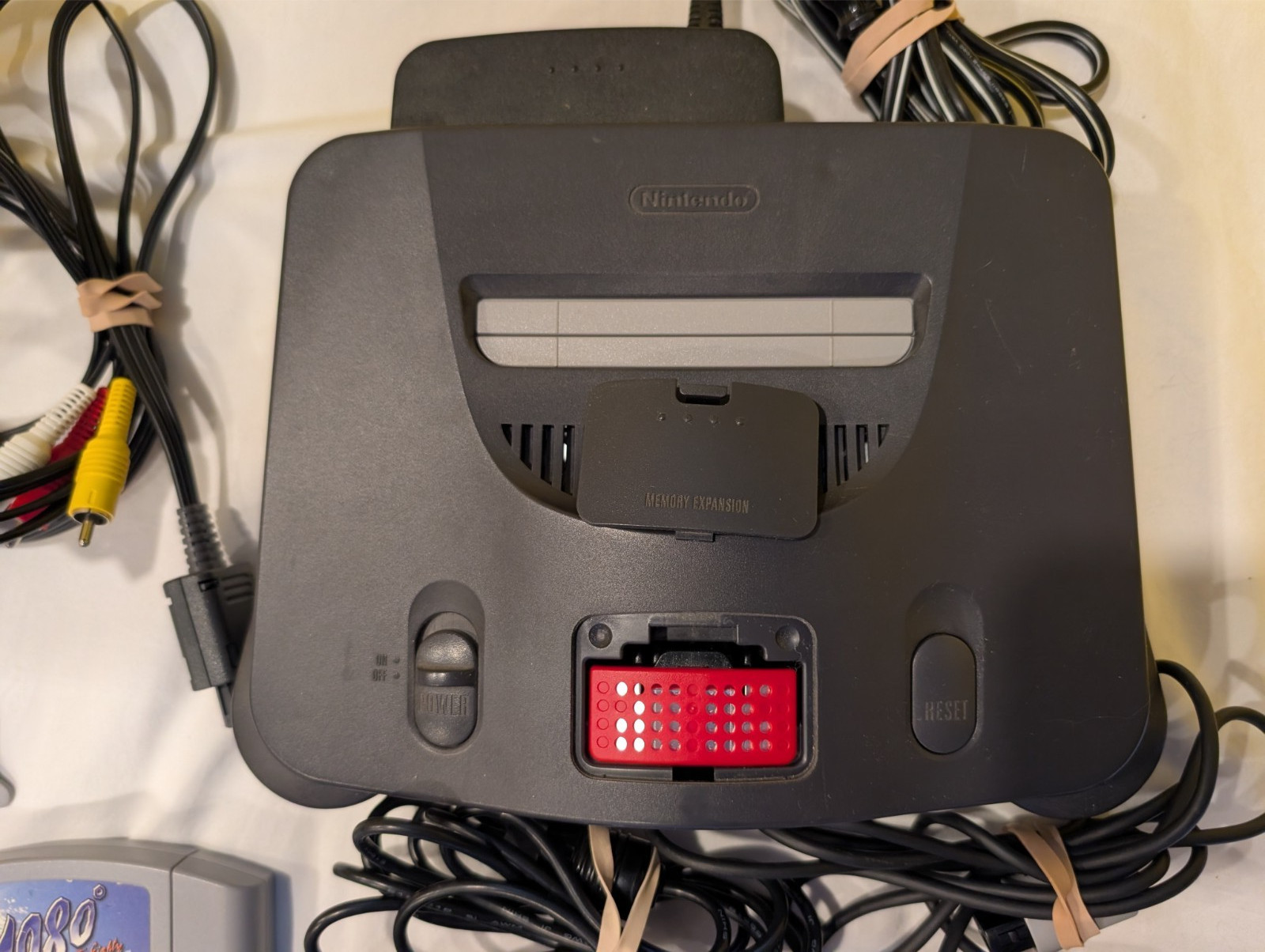 Nintendo 64 N64 Console w Memory Expander Games 4 Controllers Rumble Pak TESTED
