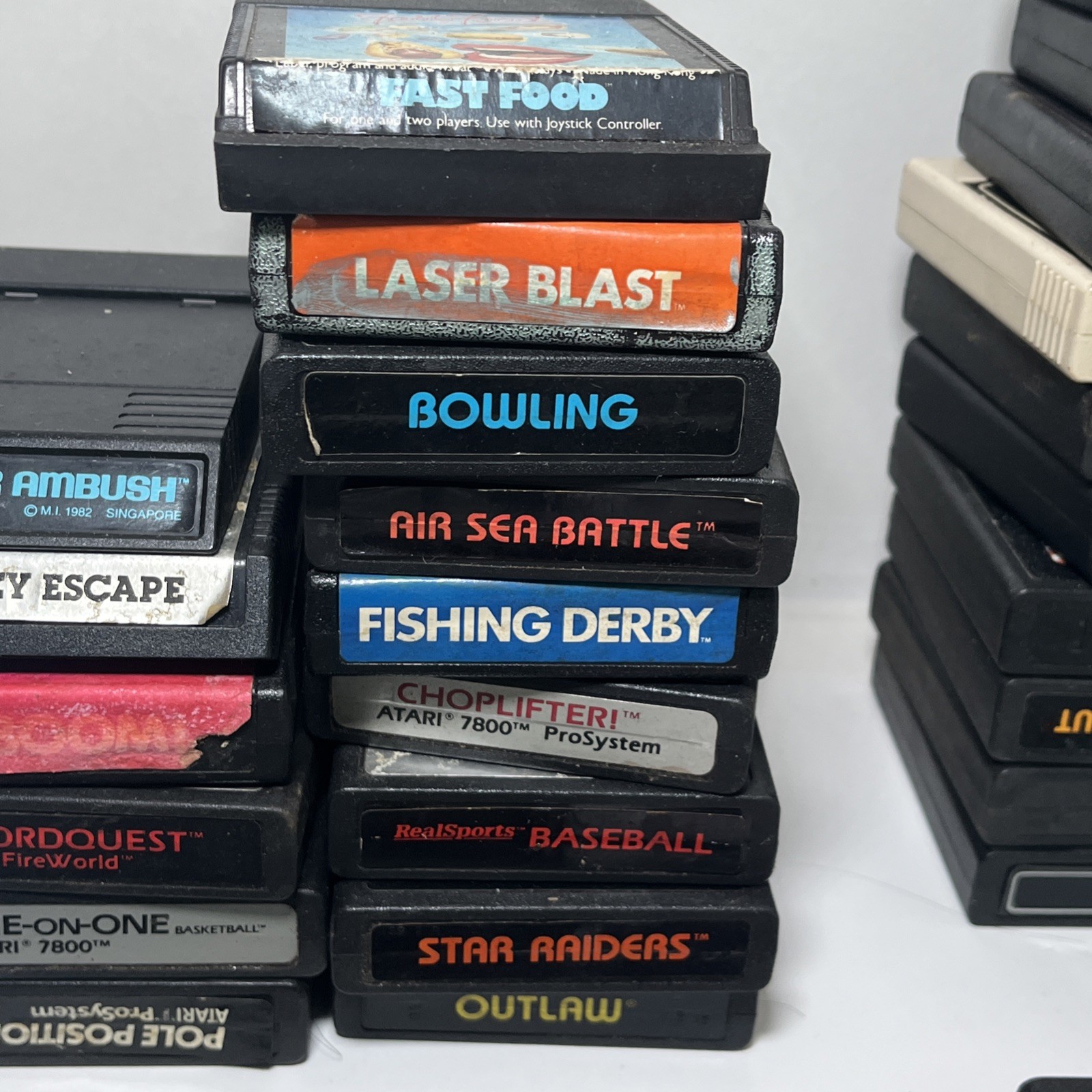 Atari 7800 Console, 2 Controller And 29 Games Lot + Cables READ DESC
