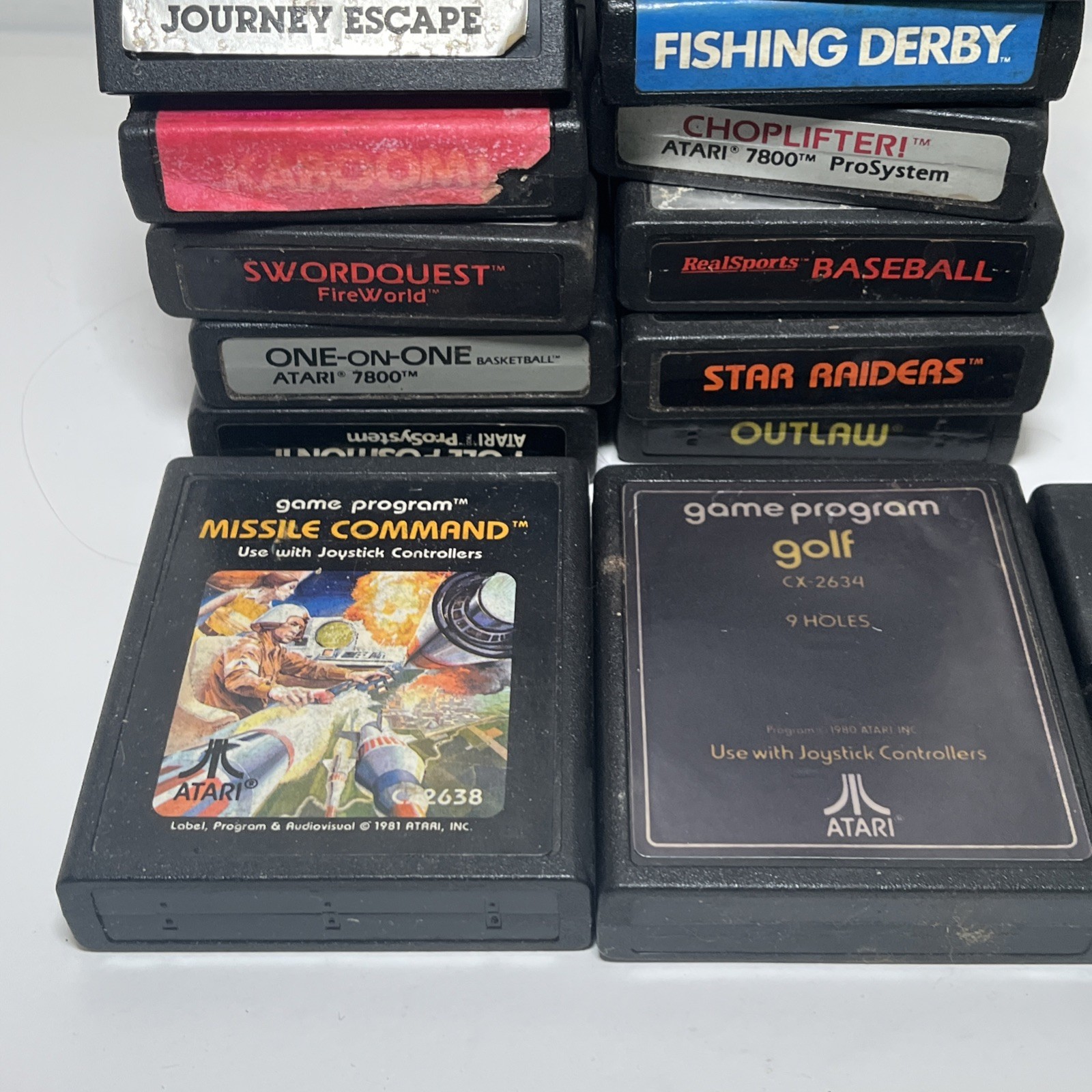 Atari 7800 Console, 2 Controller And 29 Games Lot + Cables READ DESC